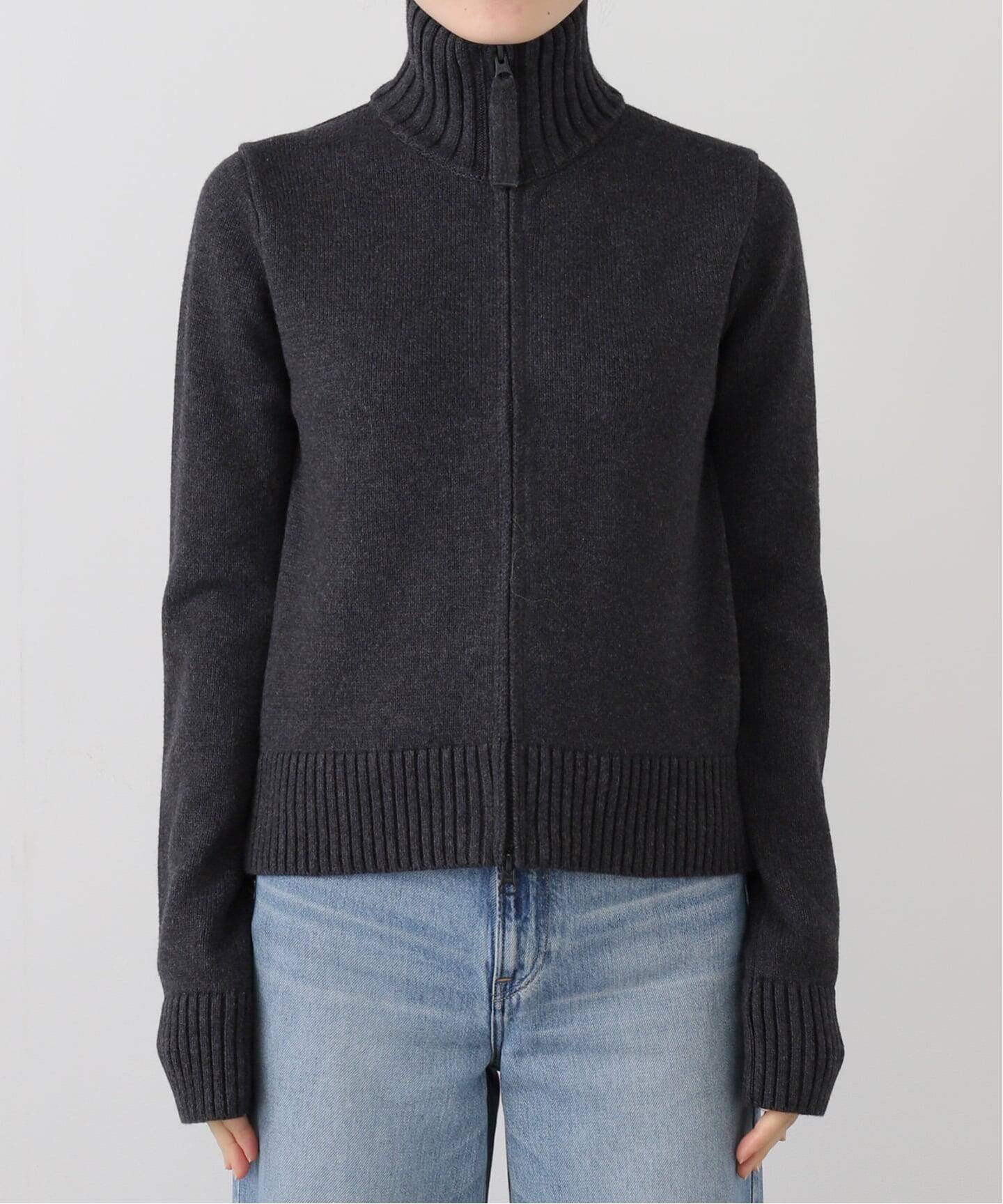 【試着のみ】Todayful Compact Zip Knit チャコールグレー Compact Zip Knit（ニット）｜TODAYFUL（トゥデイフル）｜ファッション