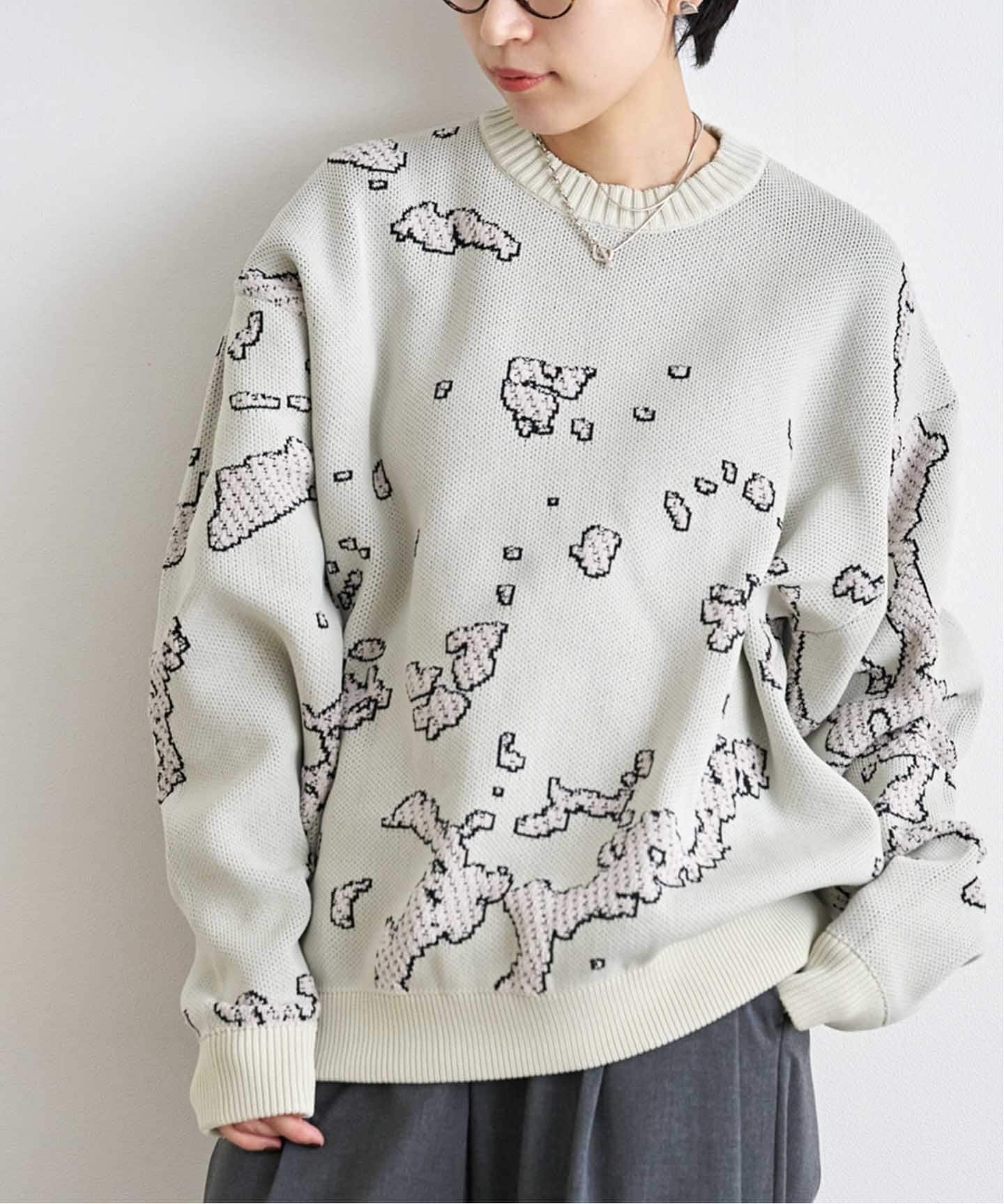 BAL JACQUARD COTTON CREWNECK SWEATER BAL-2166（ニット
