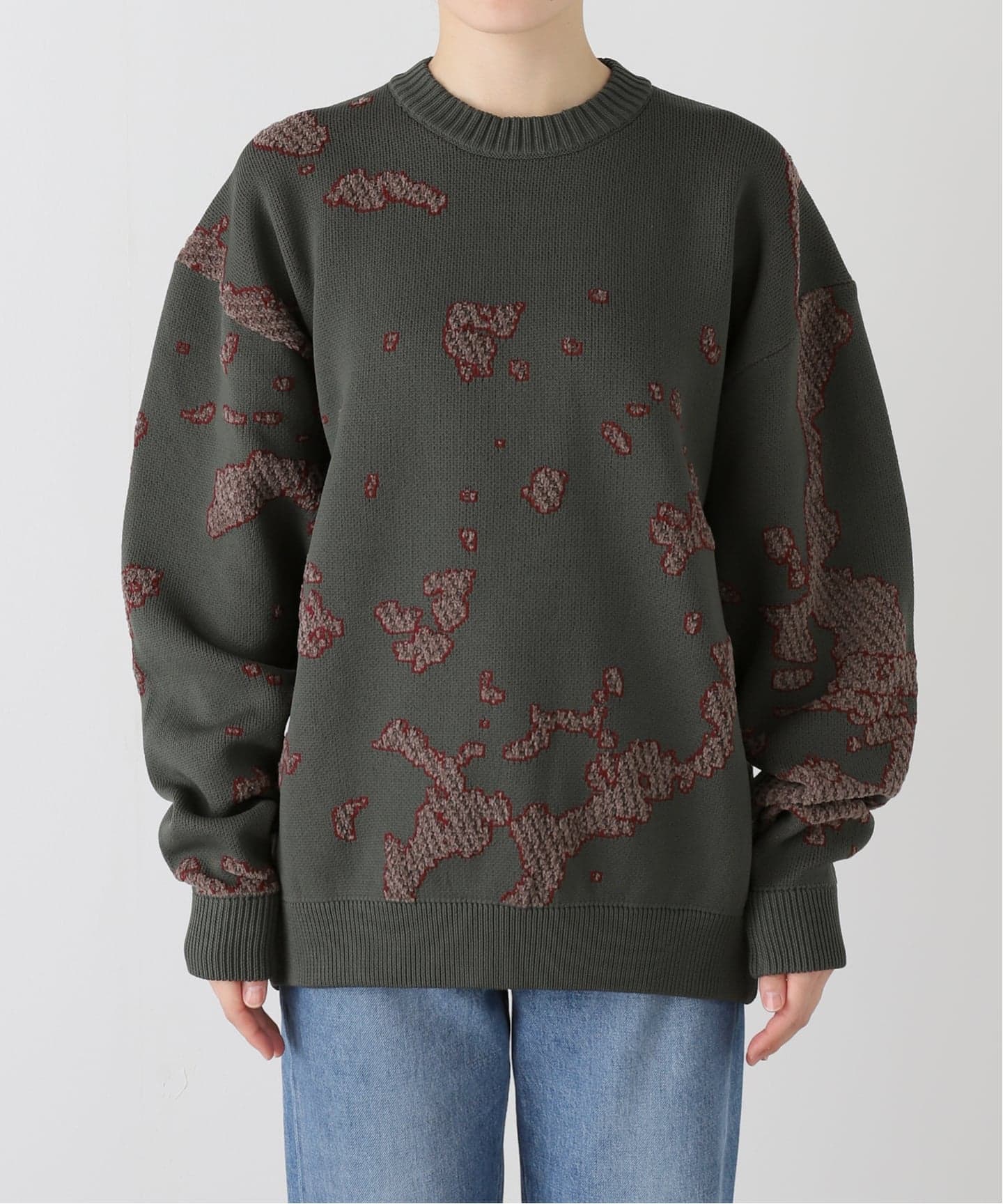 BAL JACQUARD COTTON CREWNECK SWEATER BAL-2166（ニット