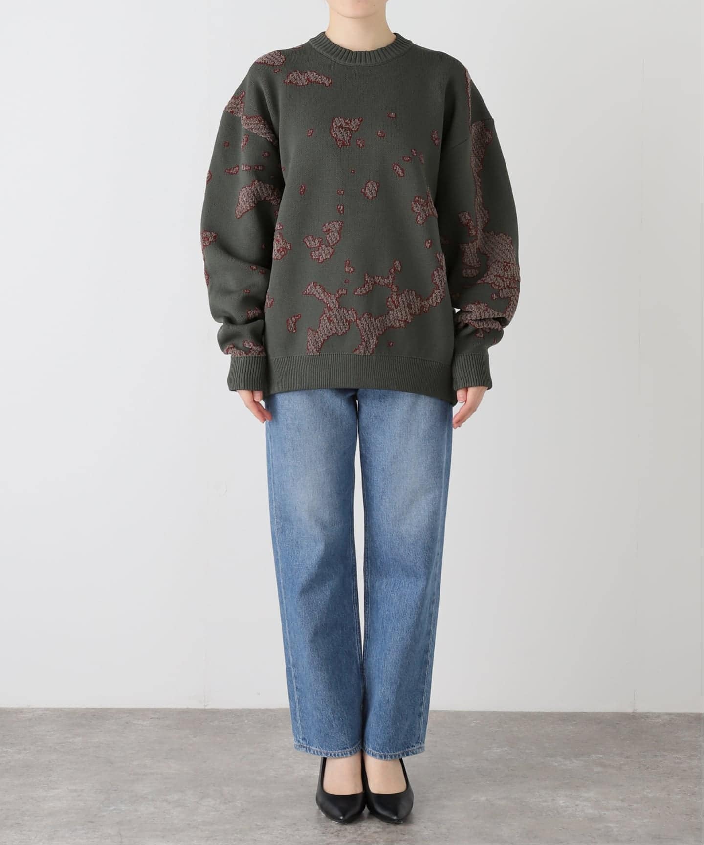 BAL JACQUARD COTTON CREWNECK SWEATER BAL-2166（ニット