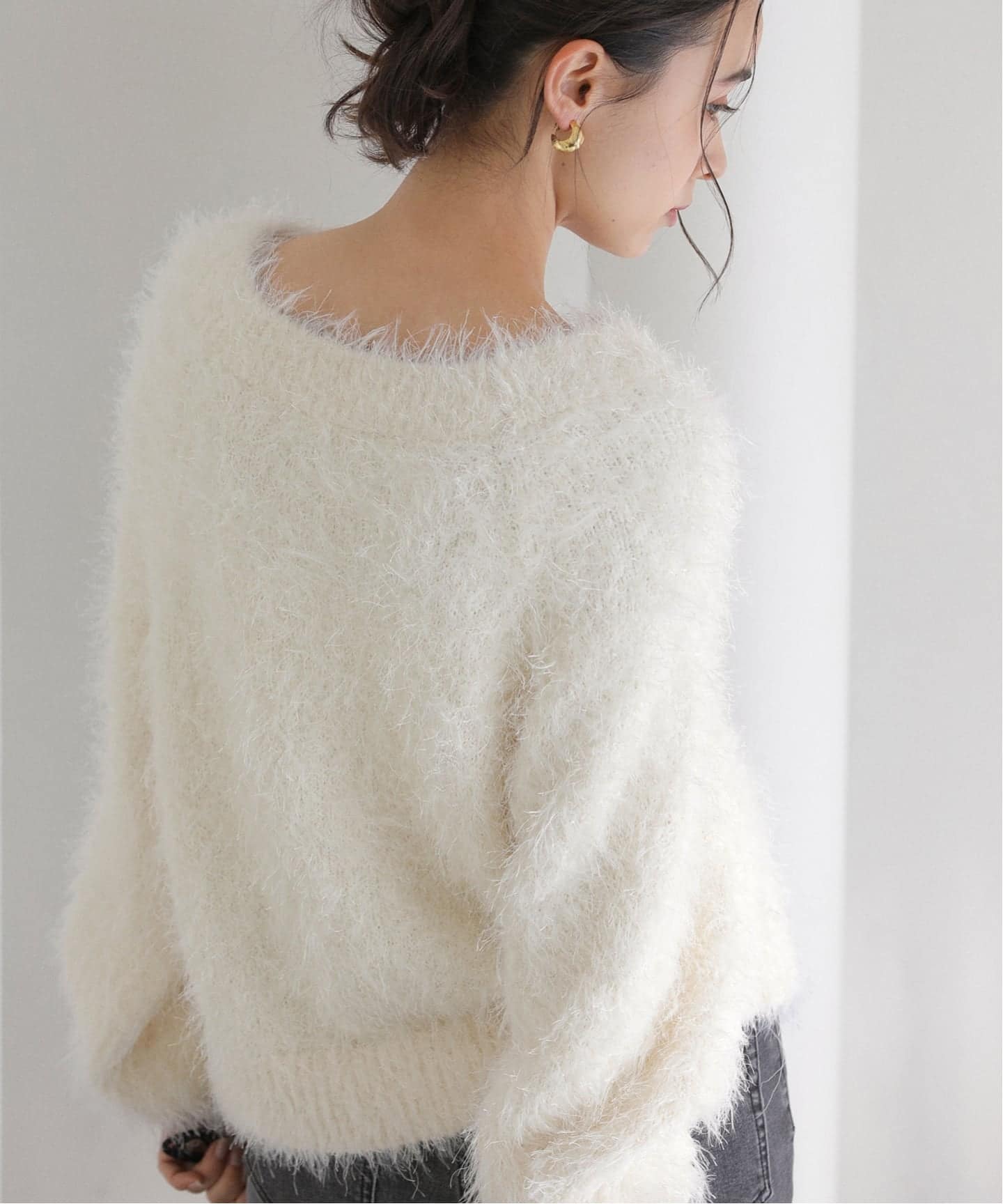 新品 2025AW La Totalité 2WAYフェザーニット 洗える 洗える】2WAYフェザーニット（ニット／セーター）｜La Totalite（ラ