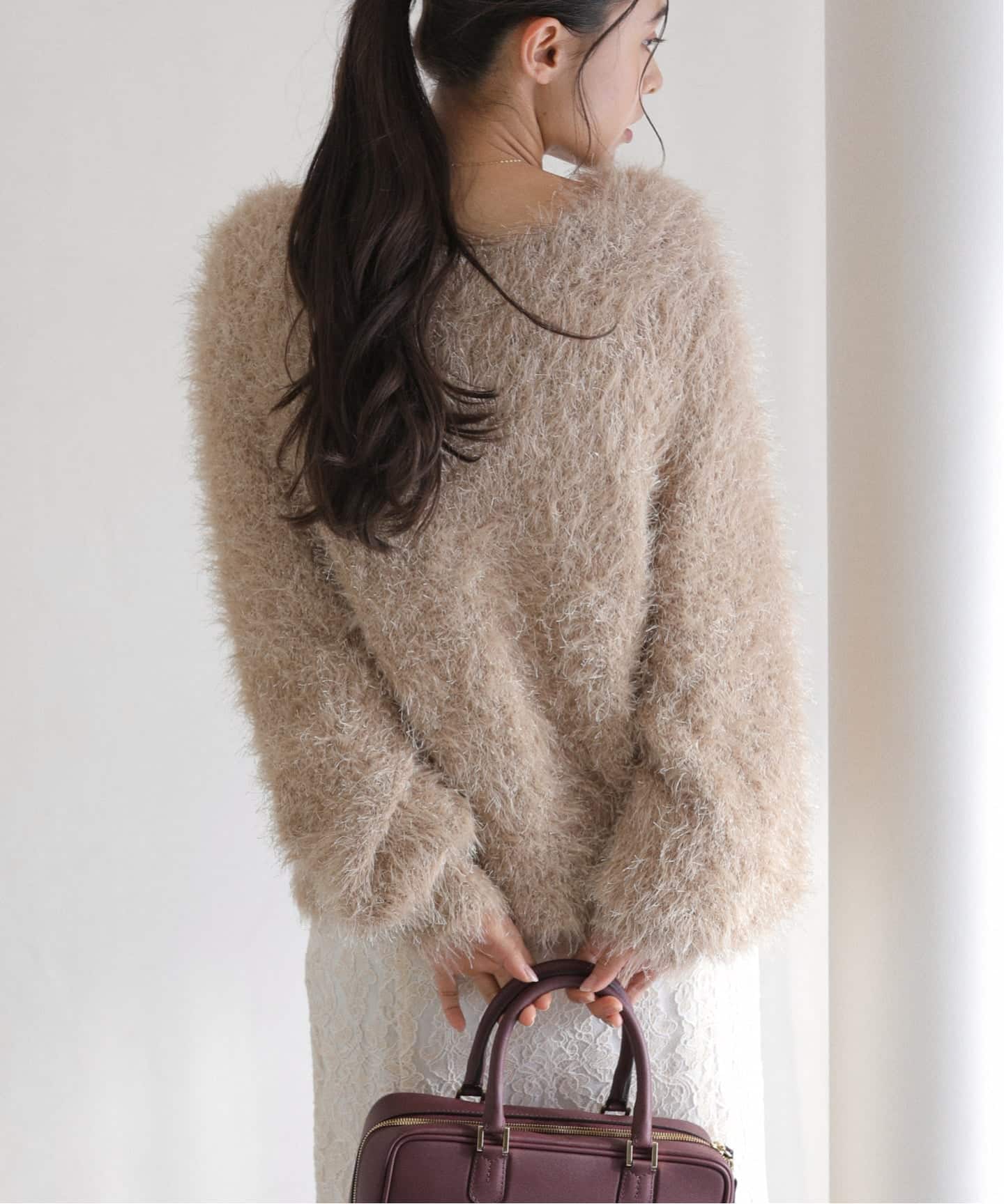 新品 2025AW La Totalité 2WAYフェザーニット 洗える 洗える】2WAYフェザーニット（ニット／セーター）｜La Totalite（ラ