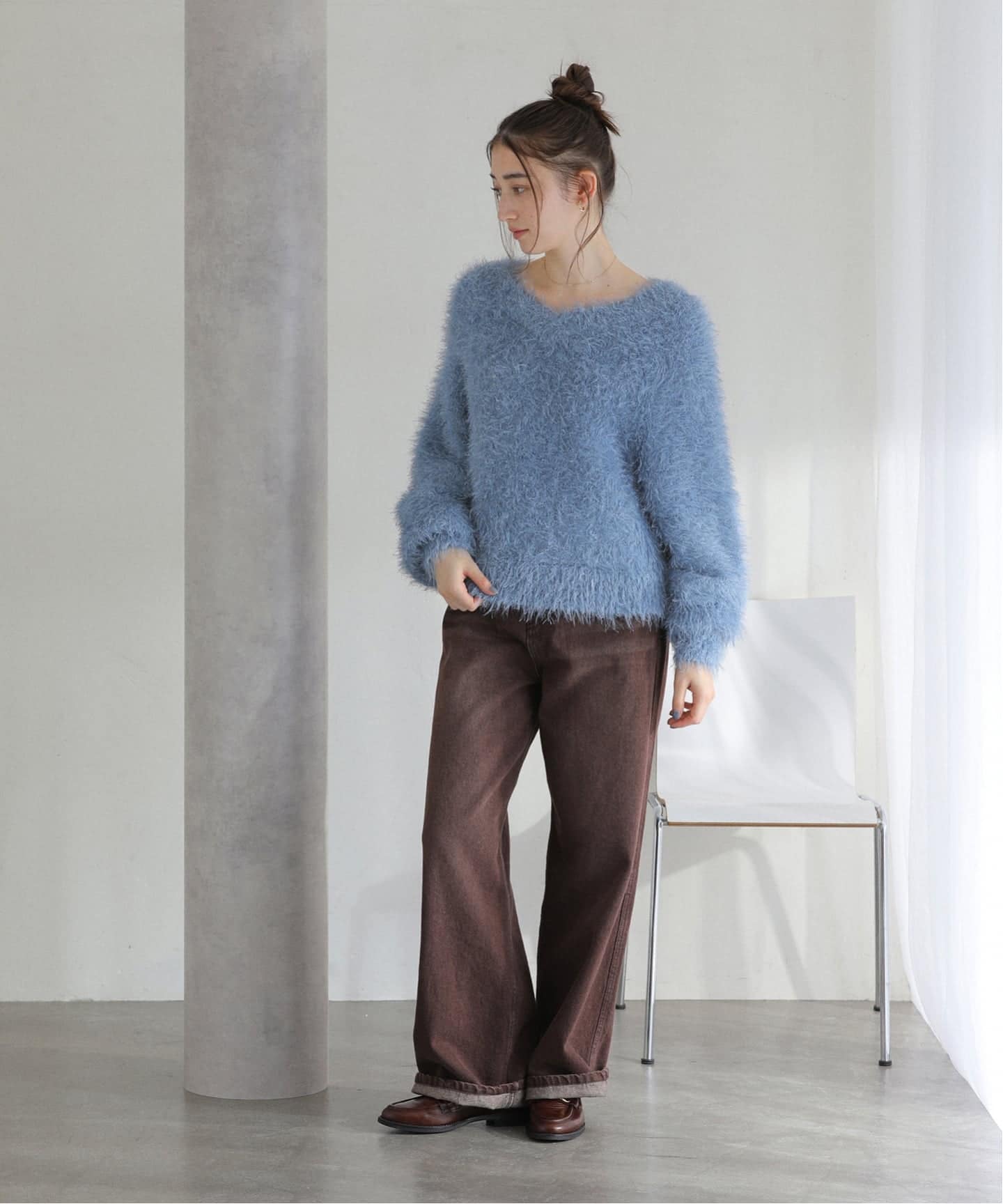 新品 2025AW La Totalité 2WAYフェザーニット 洗える 洗える】2WAYフェザーニット（ニット／セーター）｜La Totalite（ラ