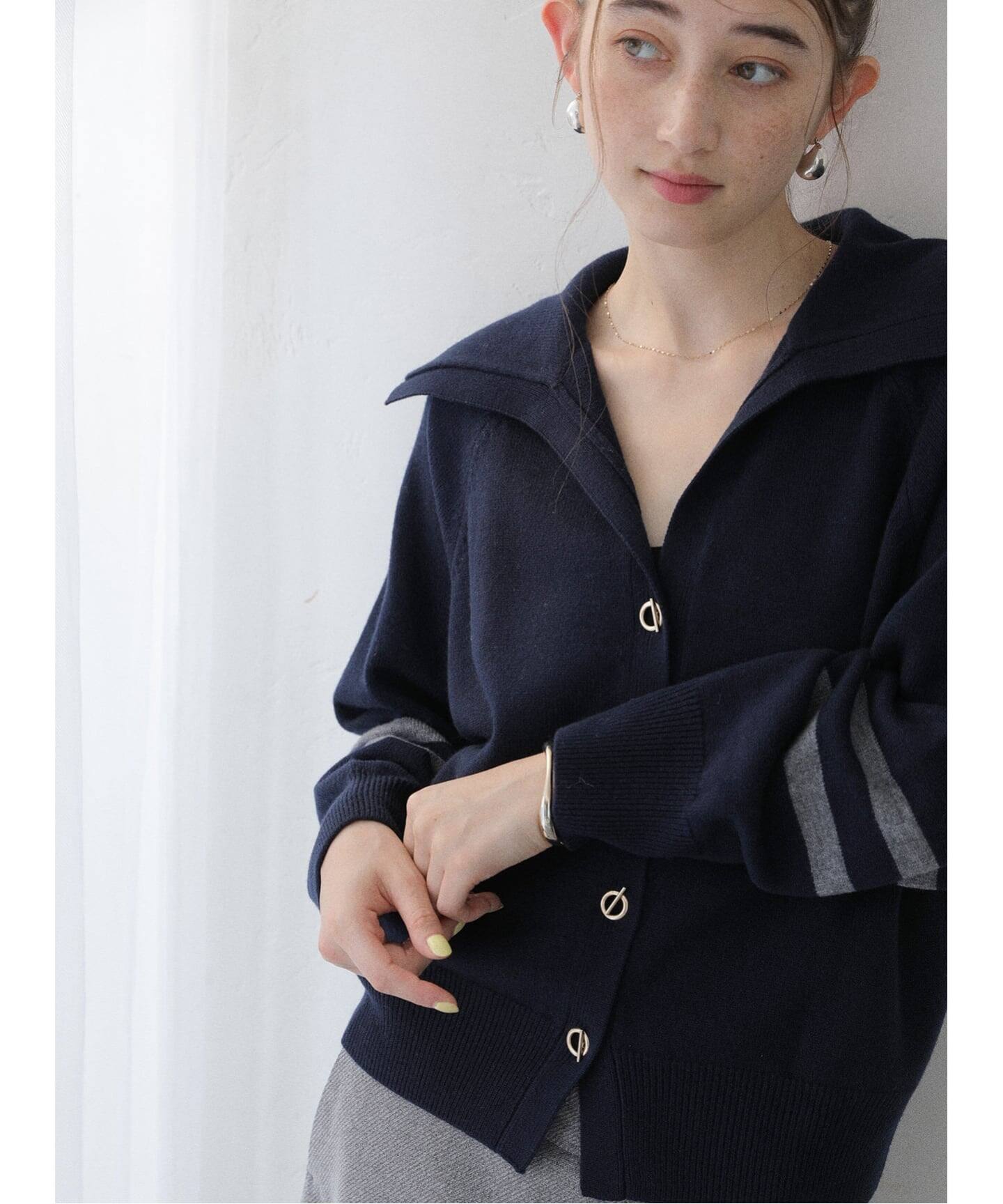 ラ トータリテ（La TOTALITE）/メリノウールビッグカラーカーディガン メリノウールビッグカラーカーディガン（カーディガン）｜La Totalite