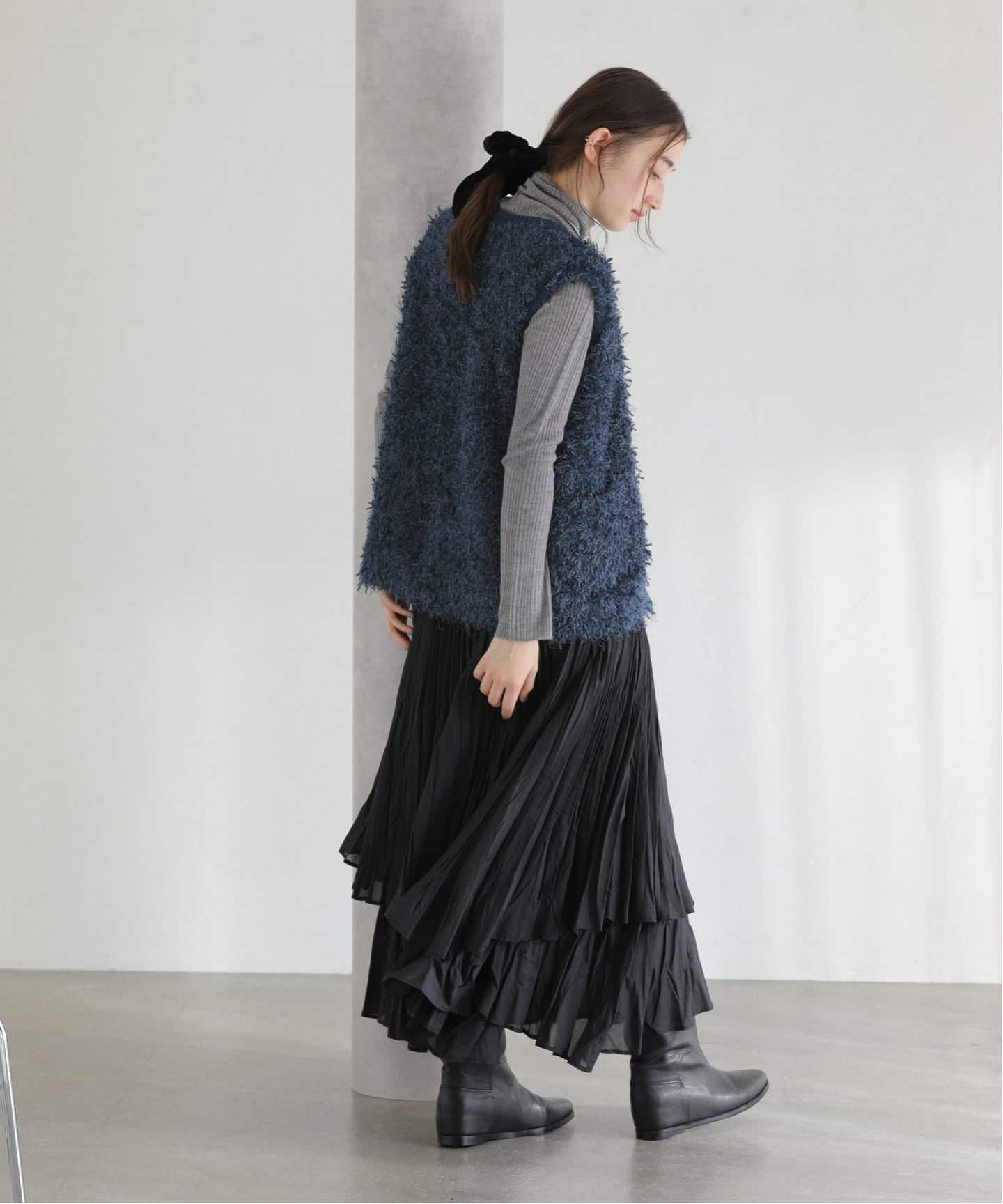 La Totalite トータリテ 【洗える】フェザーベスト ブラック 新作 洗える】フェザーベスト（ベスト）｜La Totalite（ラ トータリテ）の