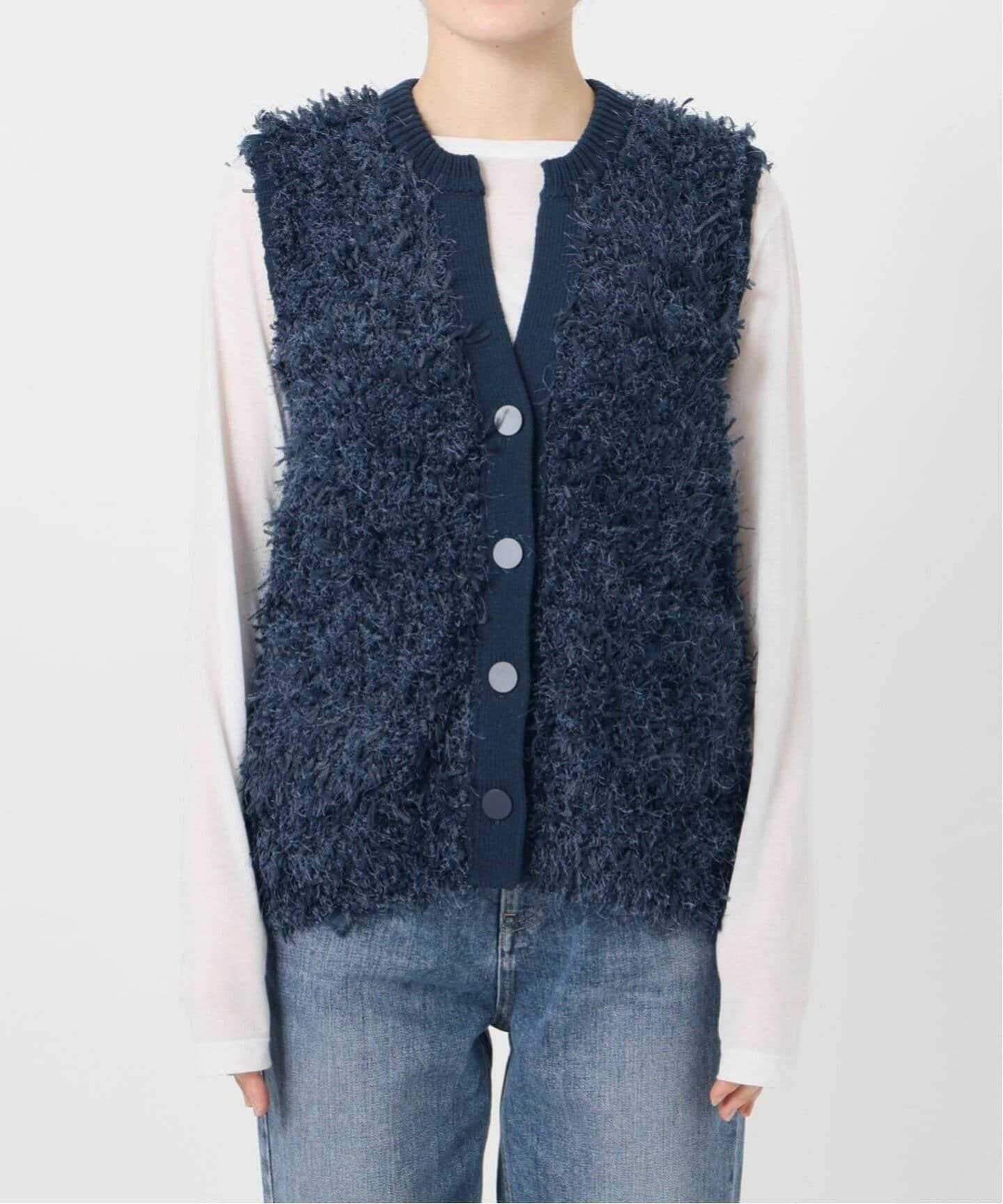 新品　LaTotalite フェザーベスト　フリー　ブルー今季完売 ラ トータリテ La Totalite 《追加》フェザーベスト （ブルー