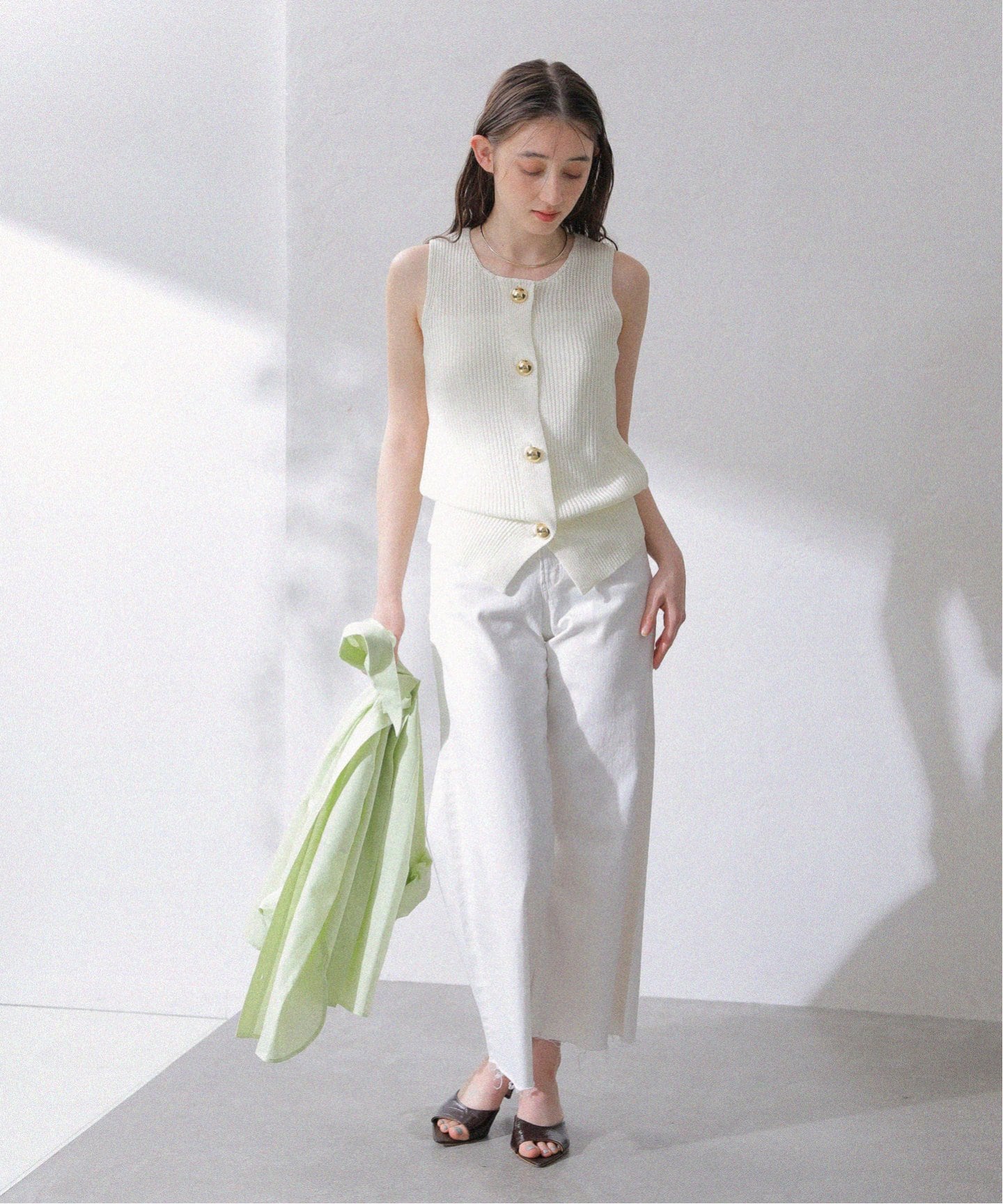 洗える】ハイツイストニットベスト（ニット／セーター）｜La Totalite