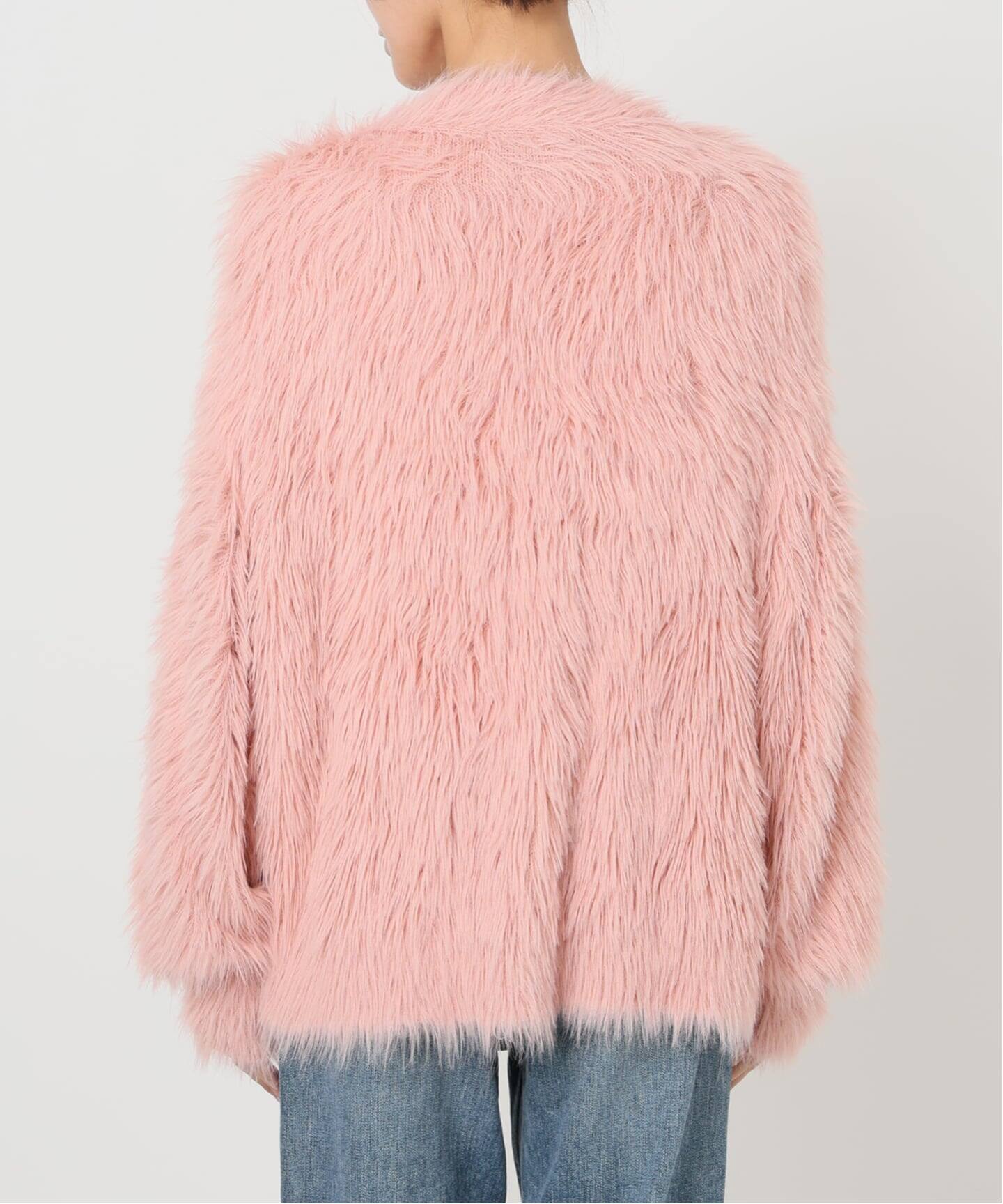 furfur フェザーヤーン カーディガン ピンク フェザーヤーン カーディガン ダークピンク | Francfranc（フラン