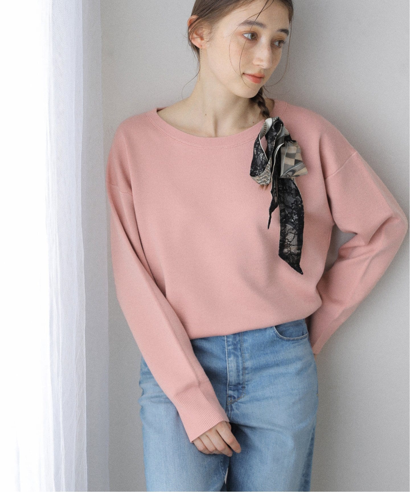 洗える】接結クルーネックプルオーバー（ニット／セーター）｜La