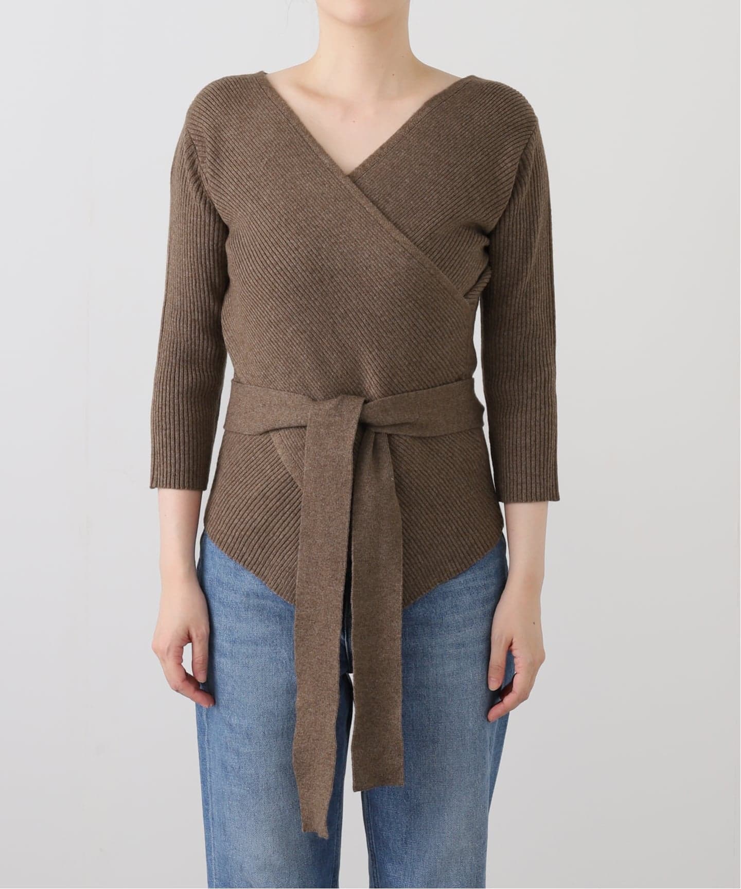 ラ トータリテ（La TOTALITE）/【洗える】リブカシュクールプルオーバー 洗える】リブカシュクールプルオーバー（ニット／セーター）｜La