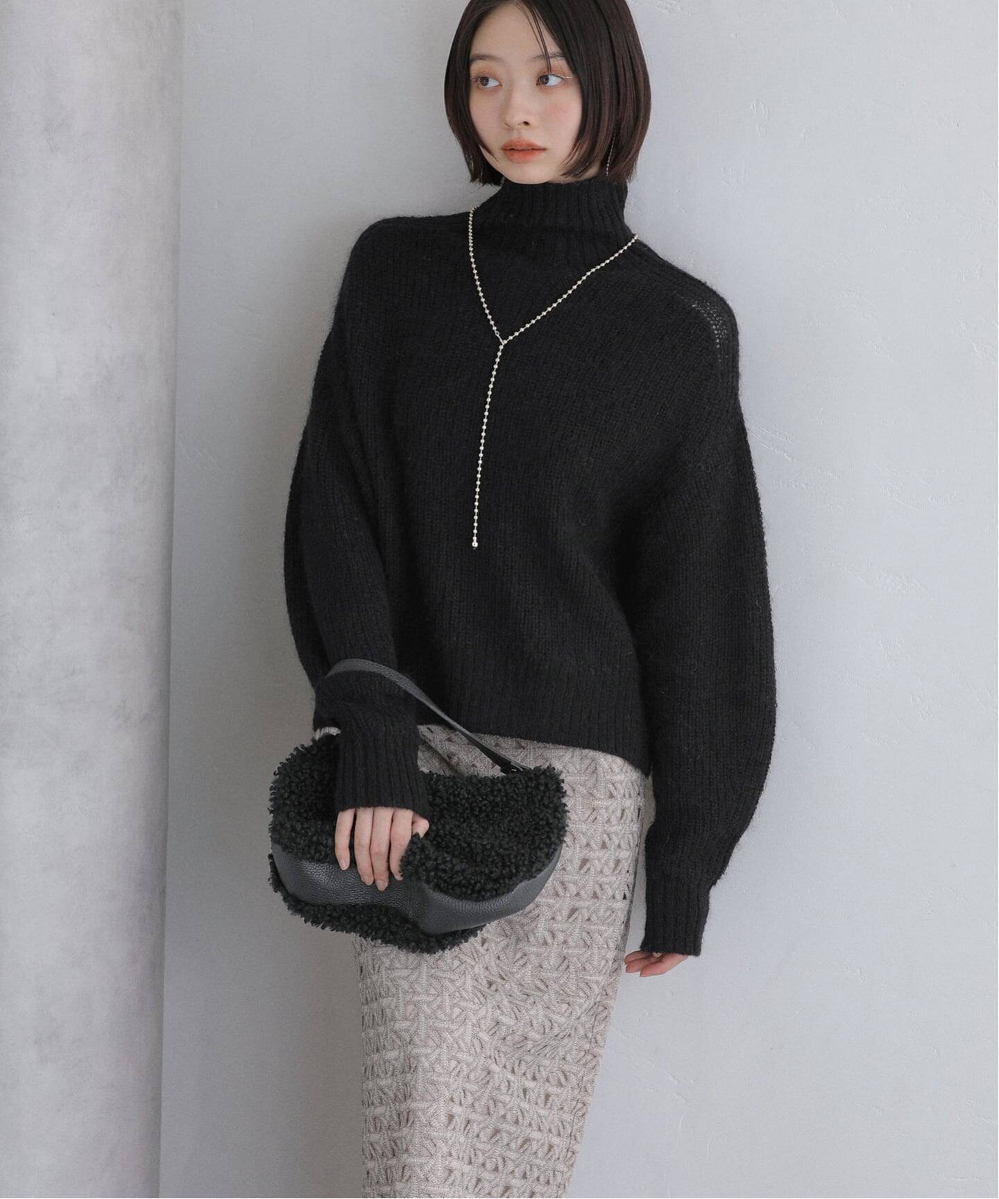 モヘア混タートルプルオーバー（ニット／セーター）｜La Totalite（ラ