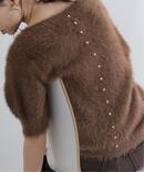 《WEB限定追加》【洗える】ファーバックパールプルオーバー