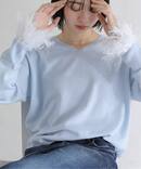 ウールカシミヤVネックプルオーバー