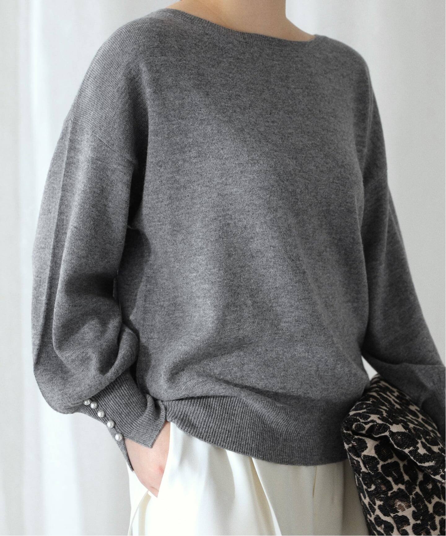 ウールカシミヤパールニットプルオーバー（ニット／セーター）｜La