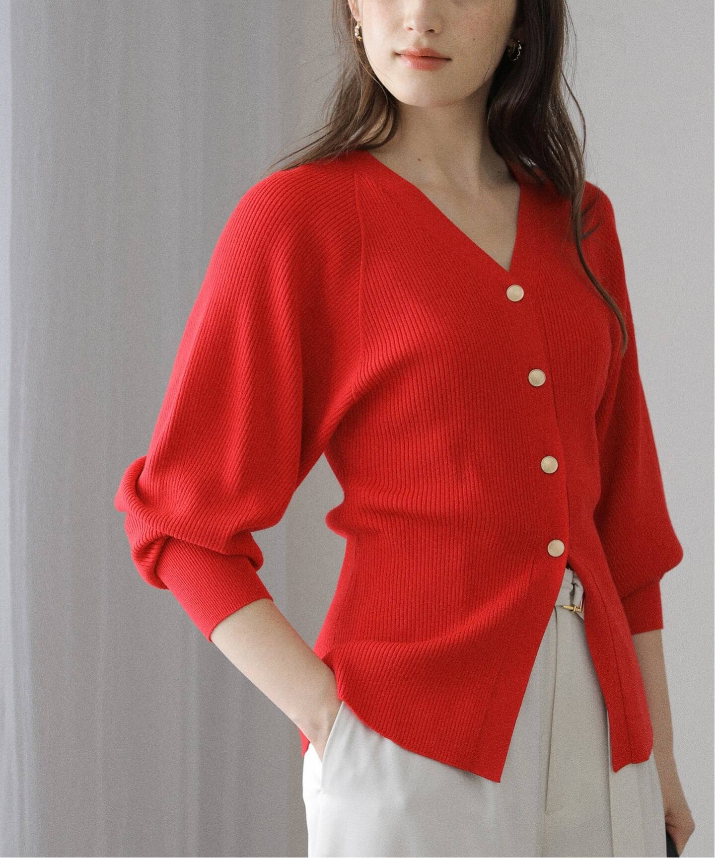 【未使用タグ付】La TOTALITE カーディガン La TOTALITE カーディガン シャギーVネックカーディガン