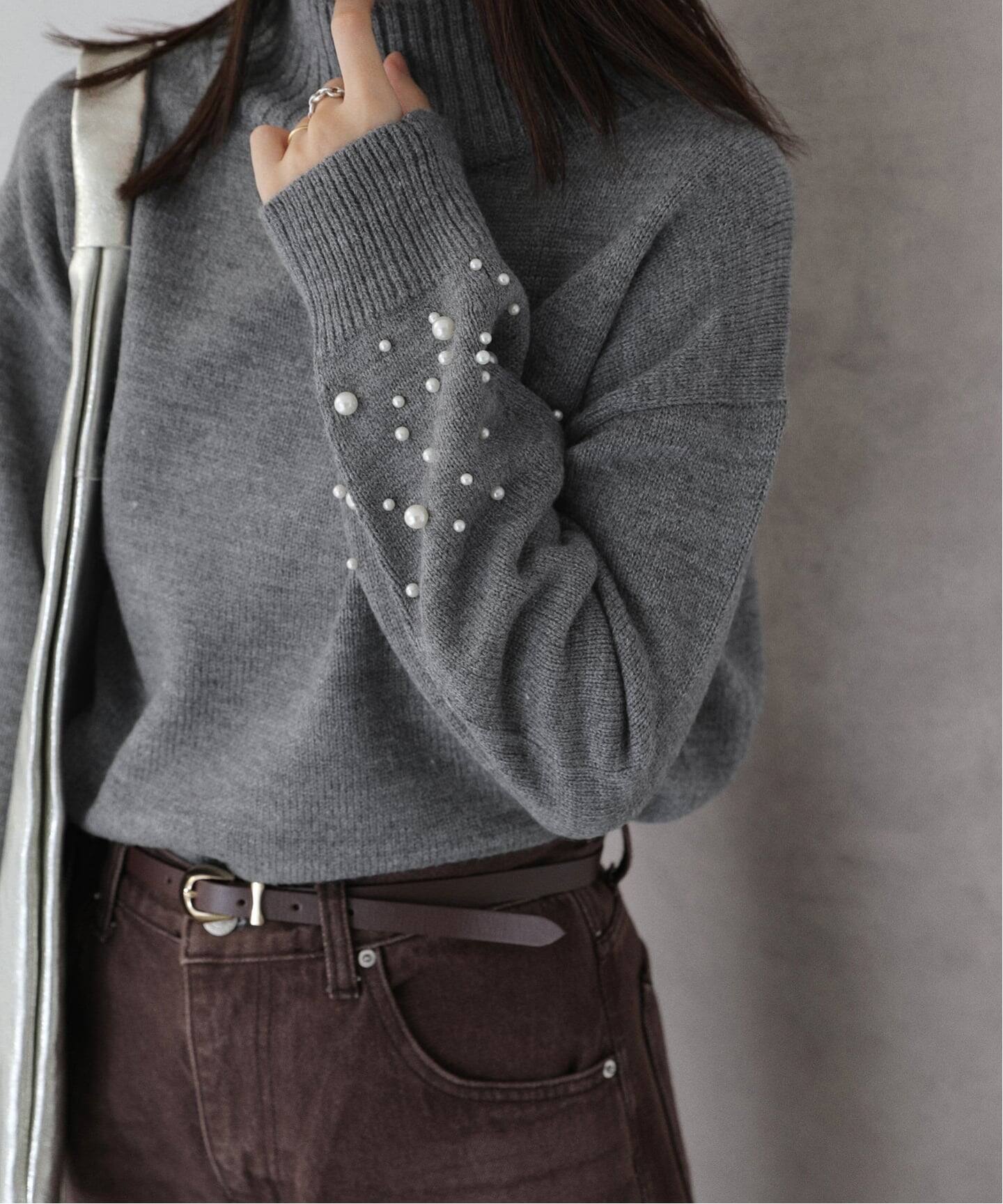 パールスタンドプルオーバー（ニット／セーター）｜La Totalite（ラ