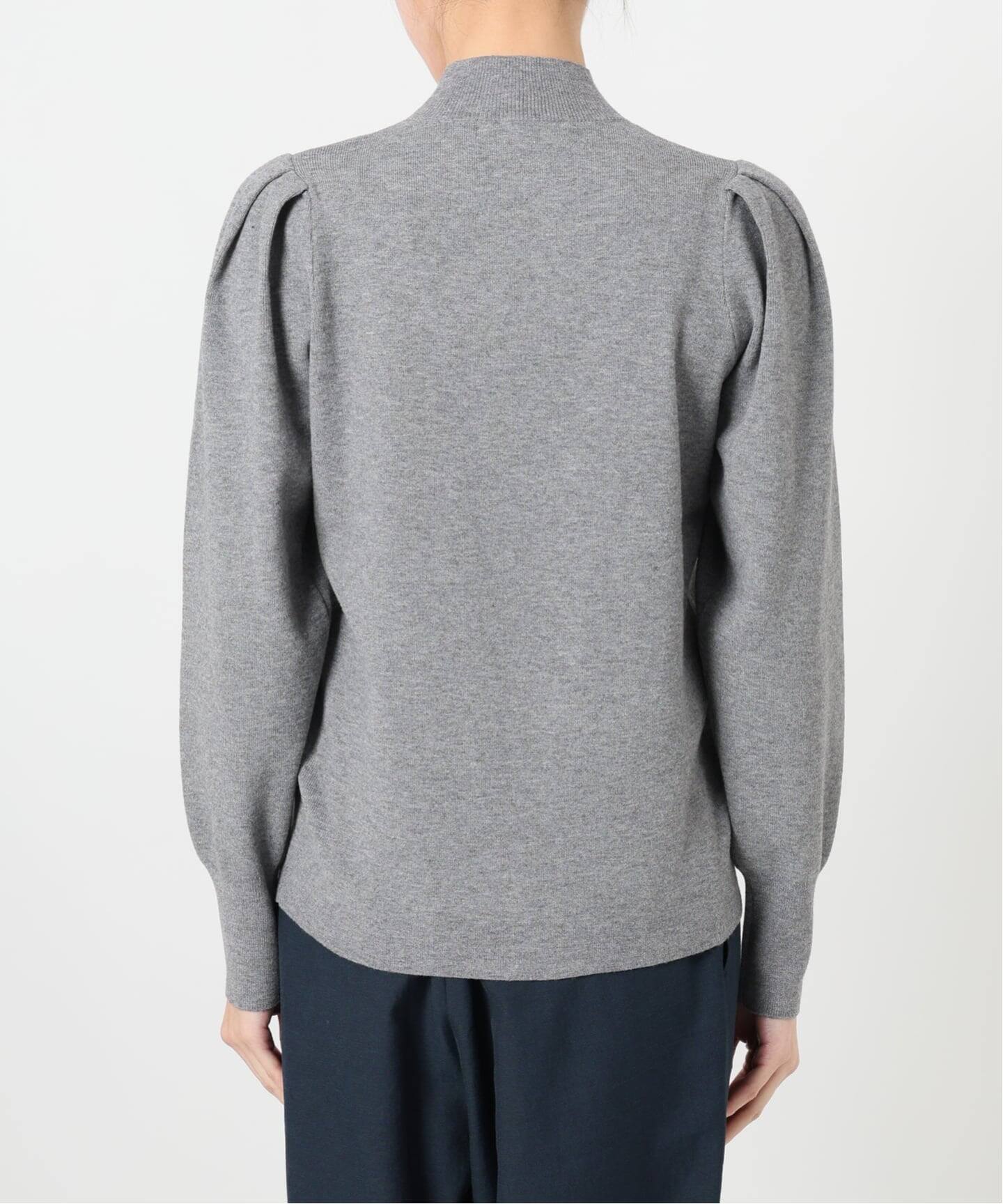 洗える】ウォッシャブルギャザースリーブプルオーバー（ニット