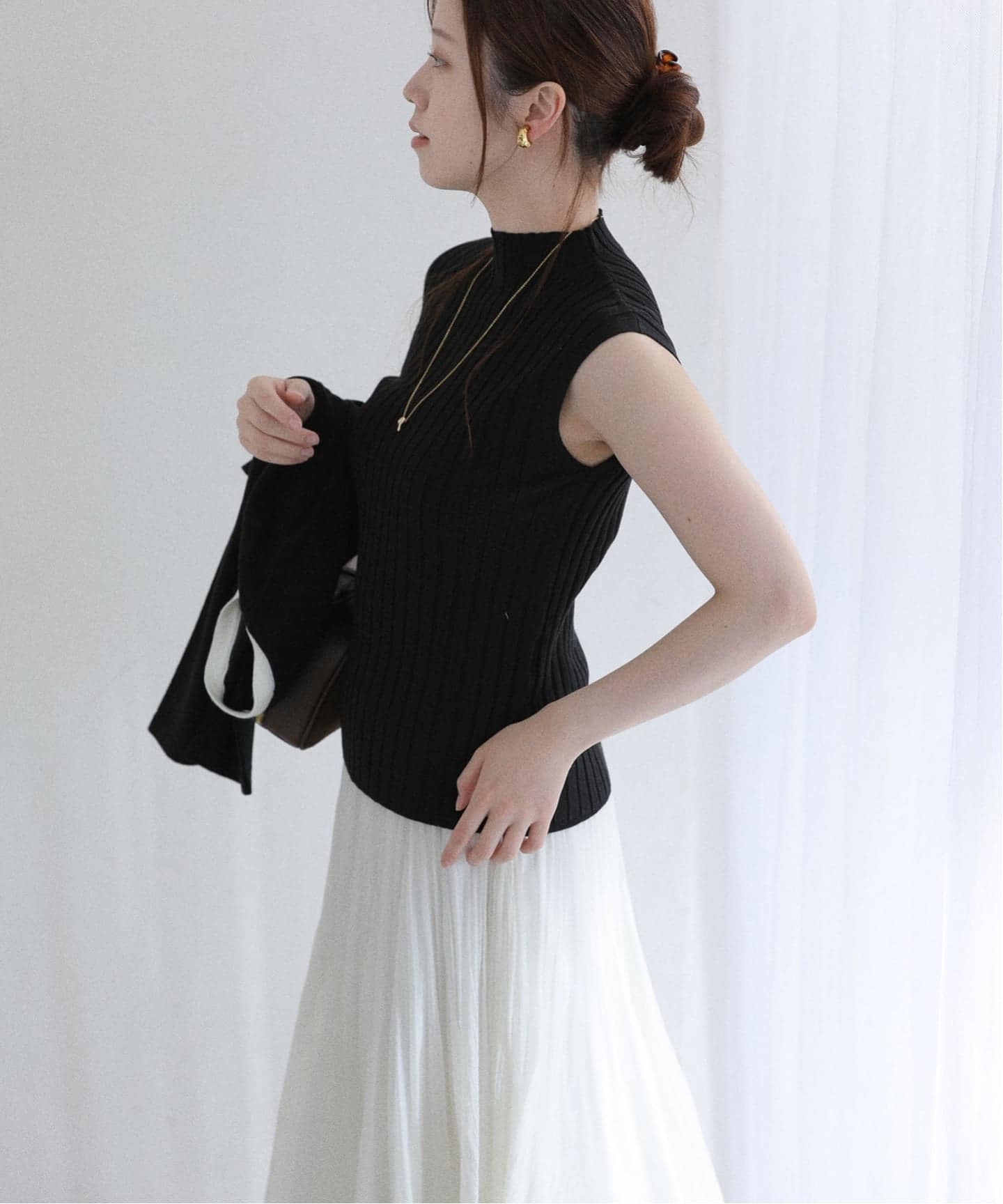 洗える】バイカラーアンサンブルカーディガン（カーディガン）｜La