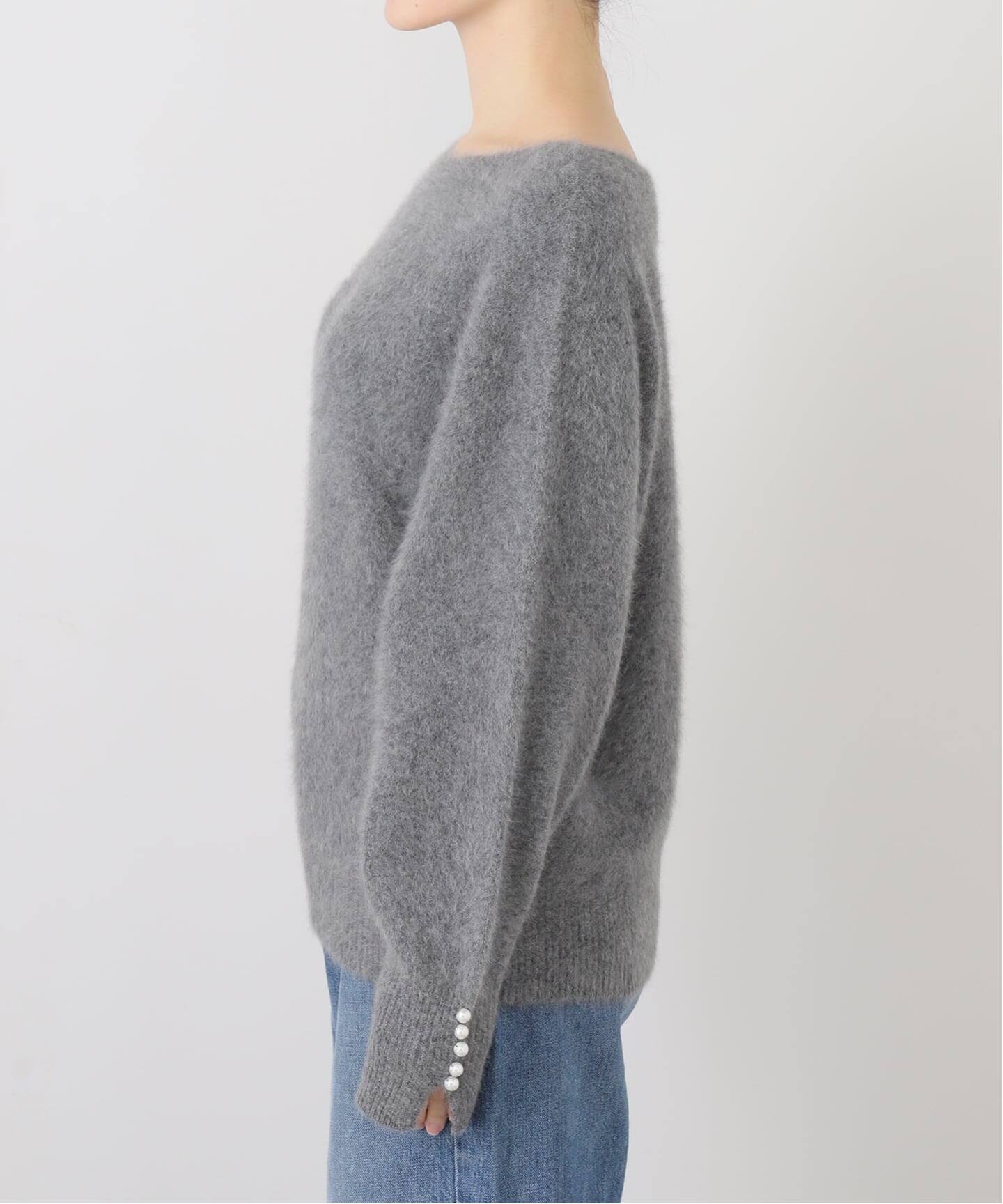 ボタンスリーブFOXブレンドプルオーバー（ニット／セーター）｜La