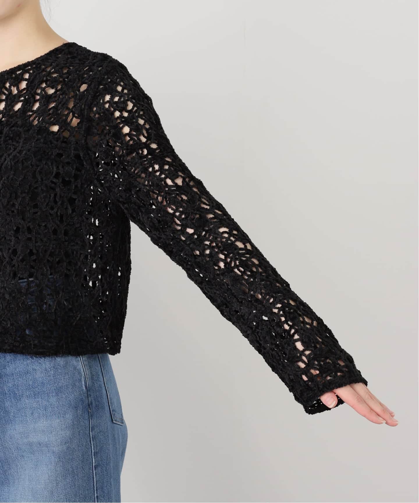 洗える】モールエンブロイダリーカーディガン（カーディガン）｜La