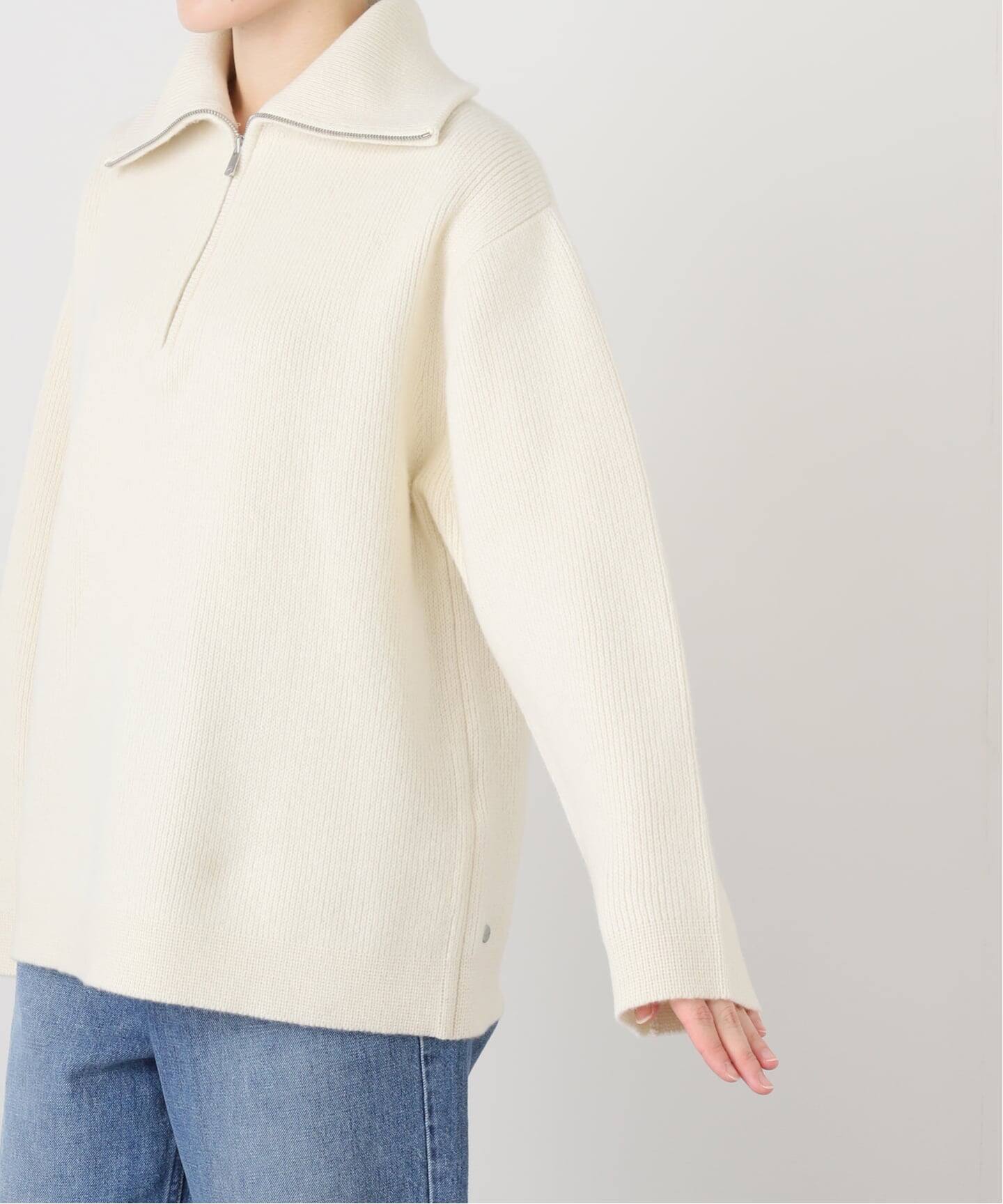 ANNUAL/アニュアル カシミヤミックスハーフジッププルオーバー（ニット