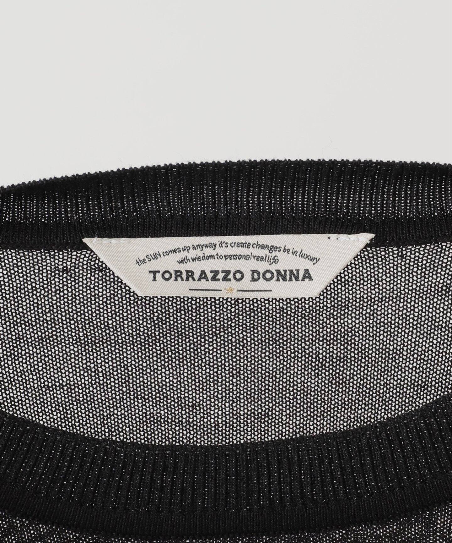 ニット セーター TORRAZZO DONNA別注フラワーモチーフニット レディース La TOTALITE ニット セーター 「洗える」TORRAZZO DONNA