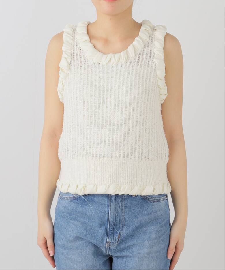 CEaRET/シーレット】Satin Ribbon Knit Tops（ニット／セーター）｜La 