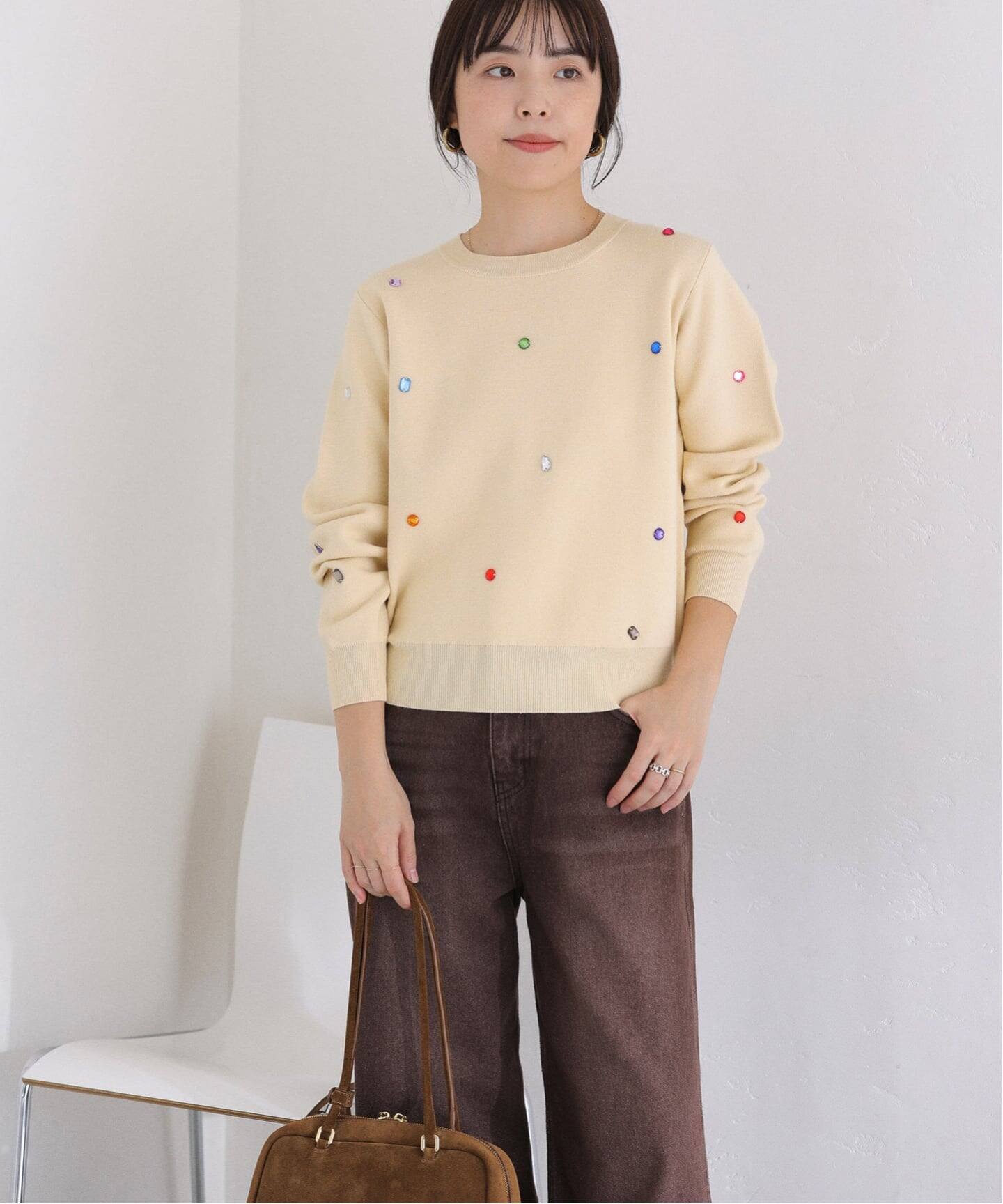 ラ トータリテ（La TOTALITE）/【洗える】TORRAZZO DONNA/トラッゾドンナ ジュエリーニットトップス 洗える】TORRAZZO DONNA/トラッゾドンナ ジュエリーニットトップス