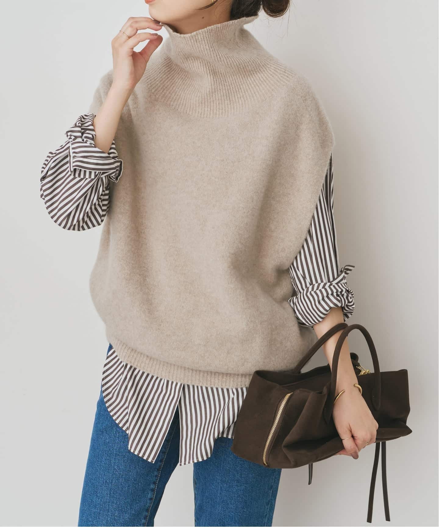 WEB限定 / 追加》オフタートルニットベスト（ベスト）｜Spick and Span