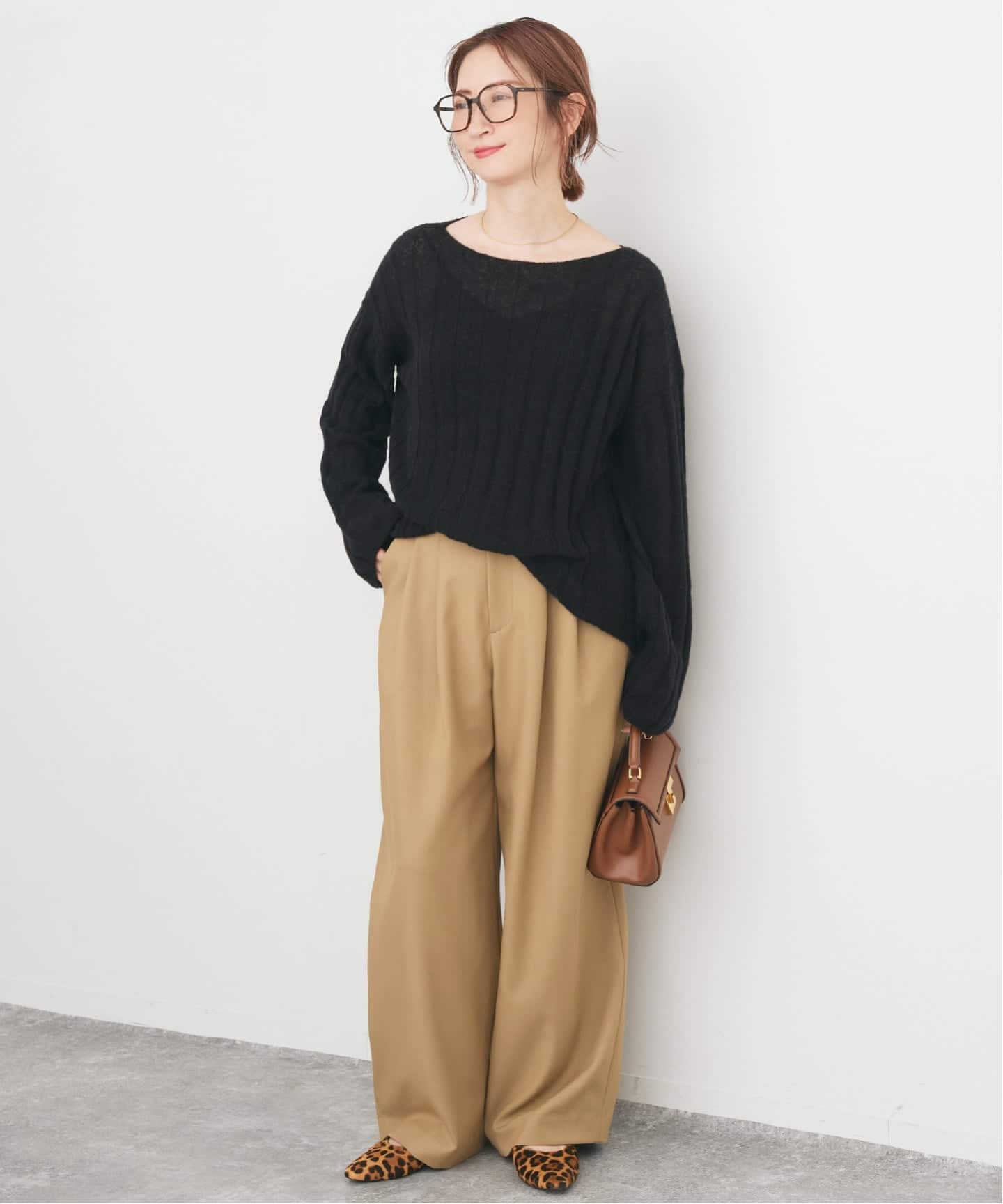 ワイドリブボードネックプルオーバー（ニット／セーター）｜Spick and