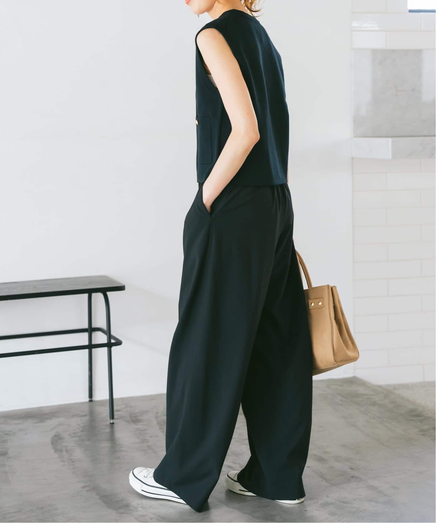 バルキーヤーンミラノリブニットベスト　スピック＆スパン バルキーヤーンミラノリブニットベスト（ベスト）｜Spick and