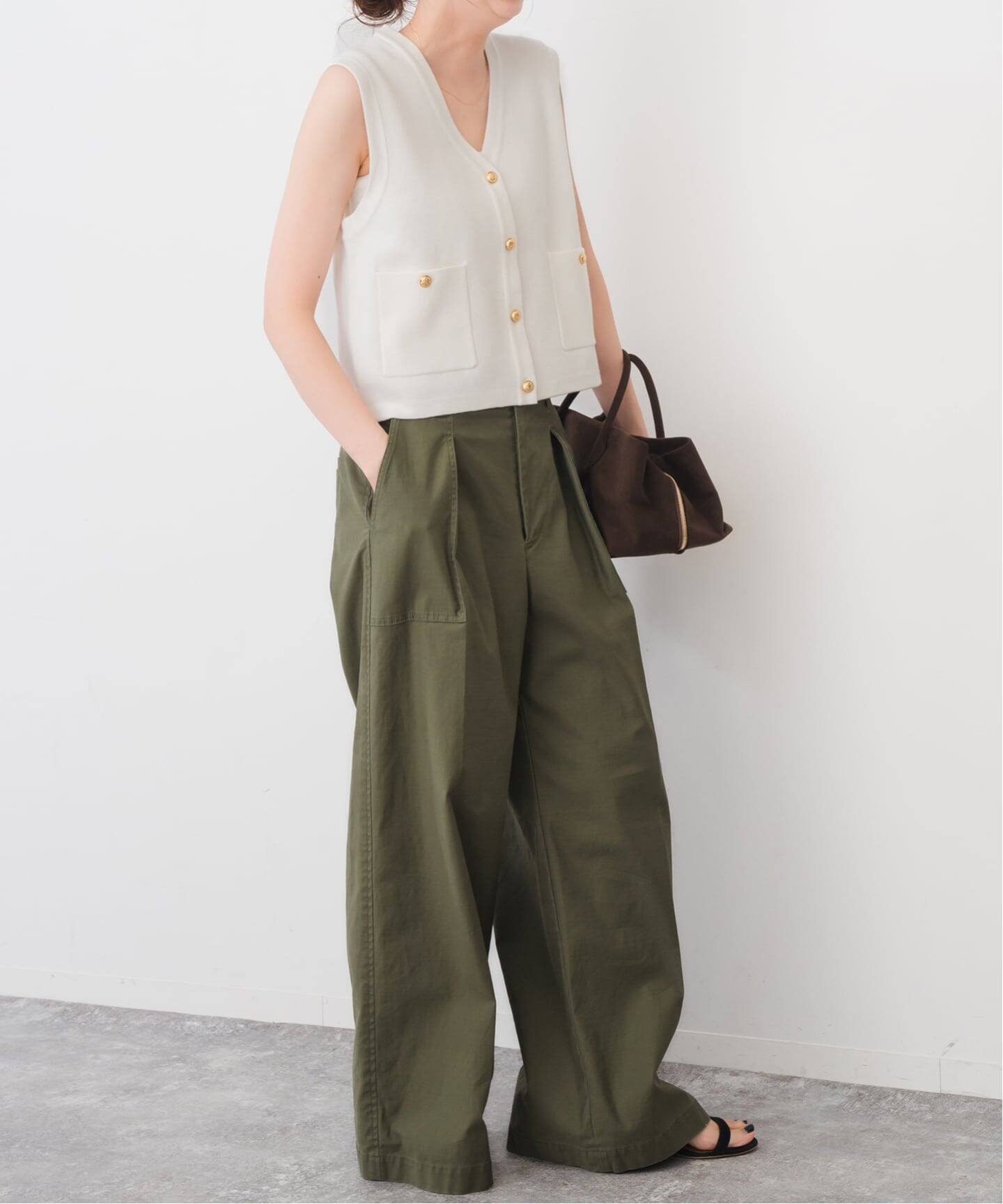 バルキーヤーンミラノリブニットベスト　スピック＆スパン バルキーヤーンミラノリブニットベスト（ベスト）｜Spick and Span