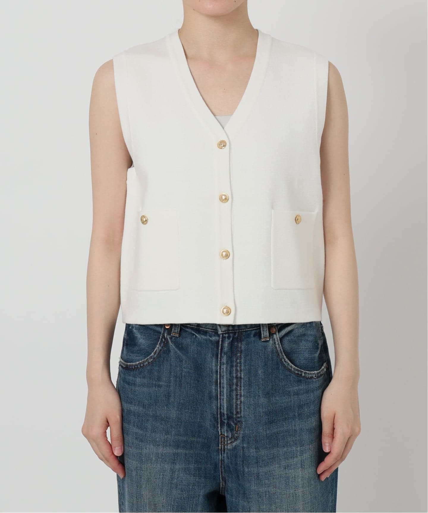 Spick & Span 美品 バルキーヤーンミラノリブニットベスト バルキーヤーンミラノリブニットベスト（ベスト）｜Spick & Span