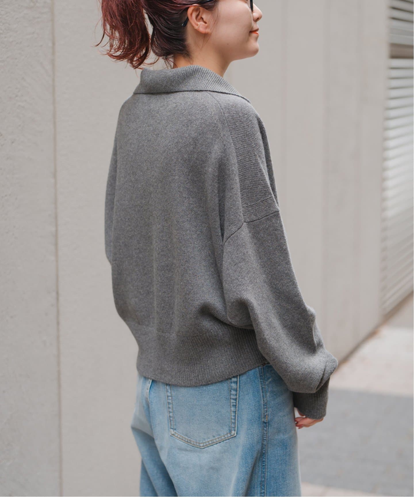 ウール混ポロシャツプルオーバー（ニット／セーター）｜Spick