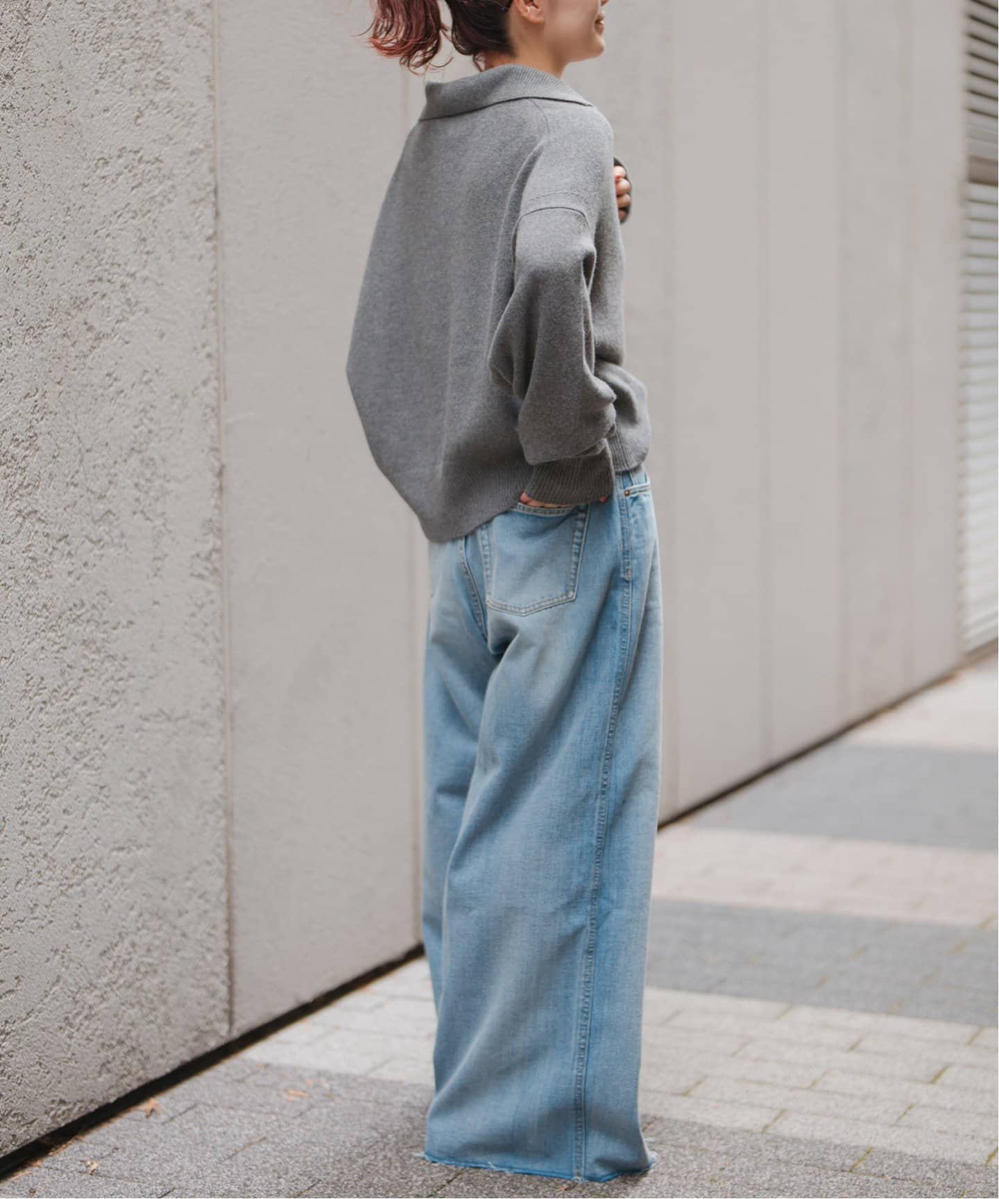 ウール混ポロシャツプルオーバー（ニット／セーター）｜Spick