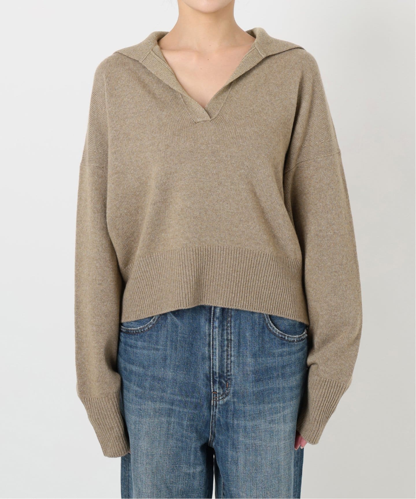 ウール混ポロシャツプルオーバー（ニット／セーター）｜Spick