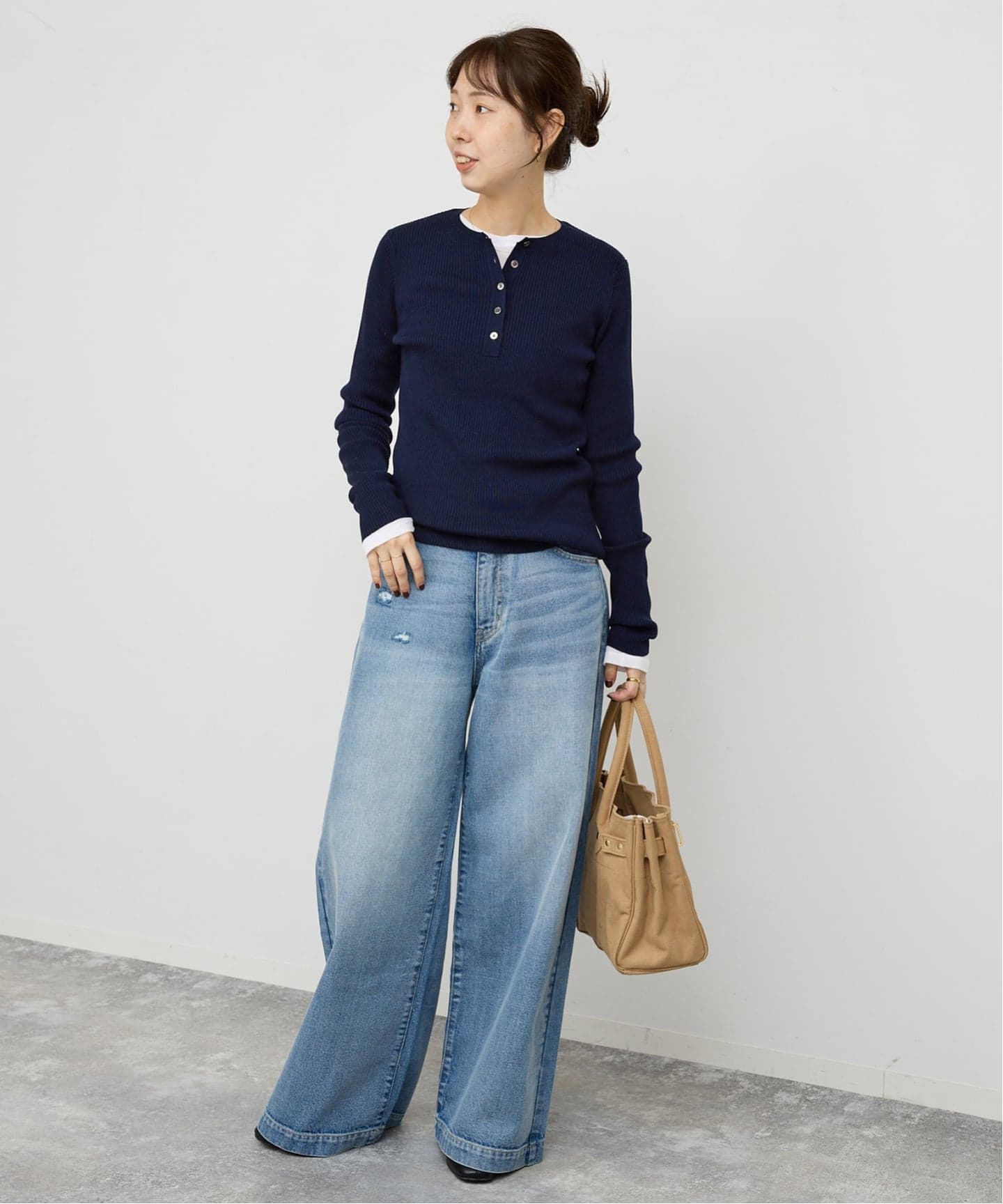 手洗い可》18Gヘンリーネックプルオーバー（ニット／セーター）｜Spick