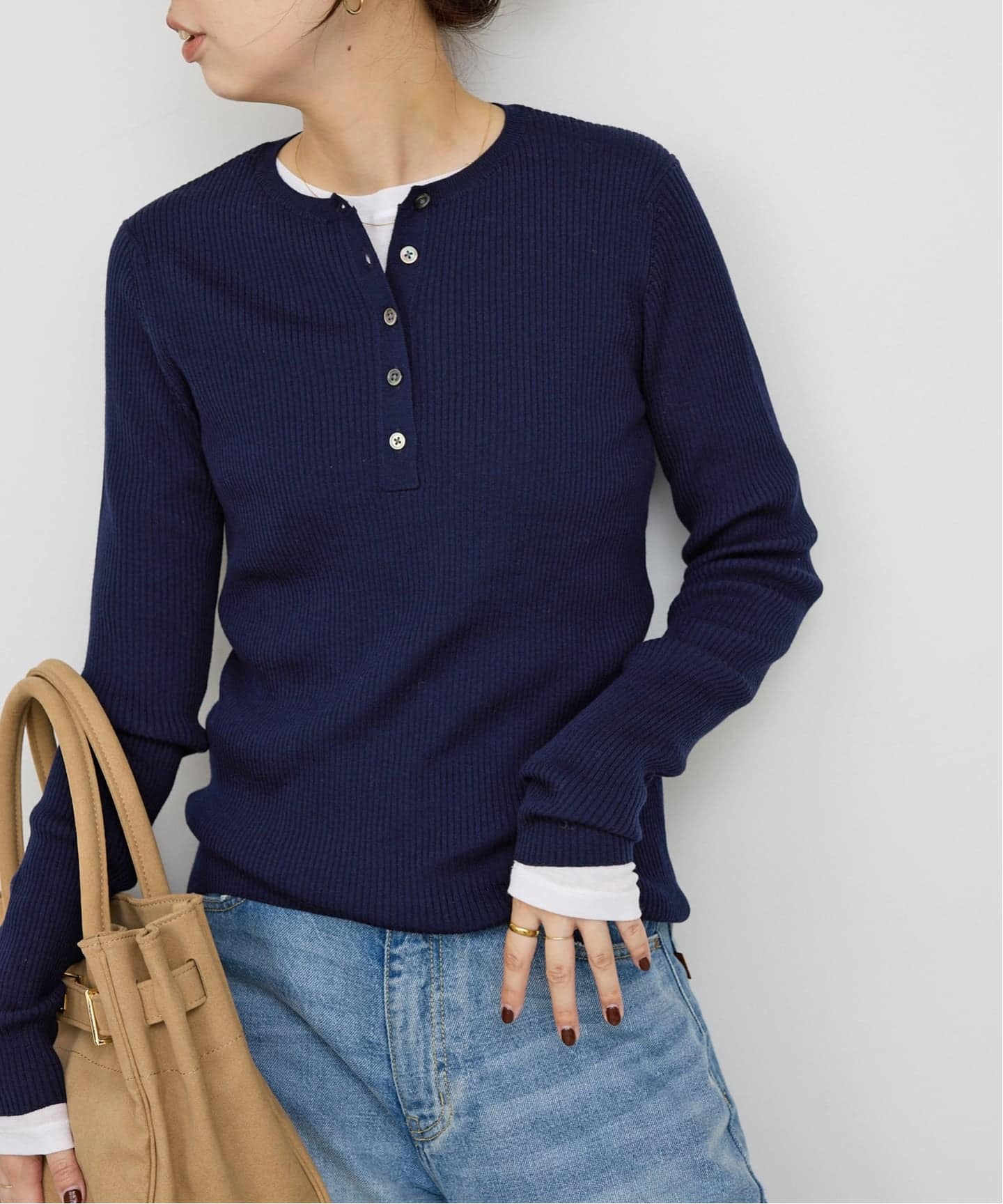 手洗い可》18Gヘンリーネックプルオーバー（ニット／セーター）｜Spick