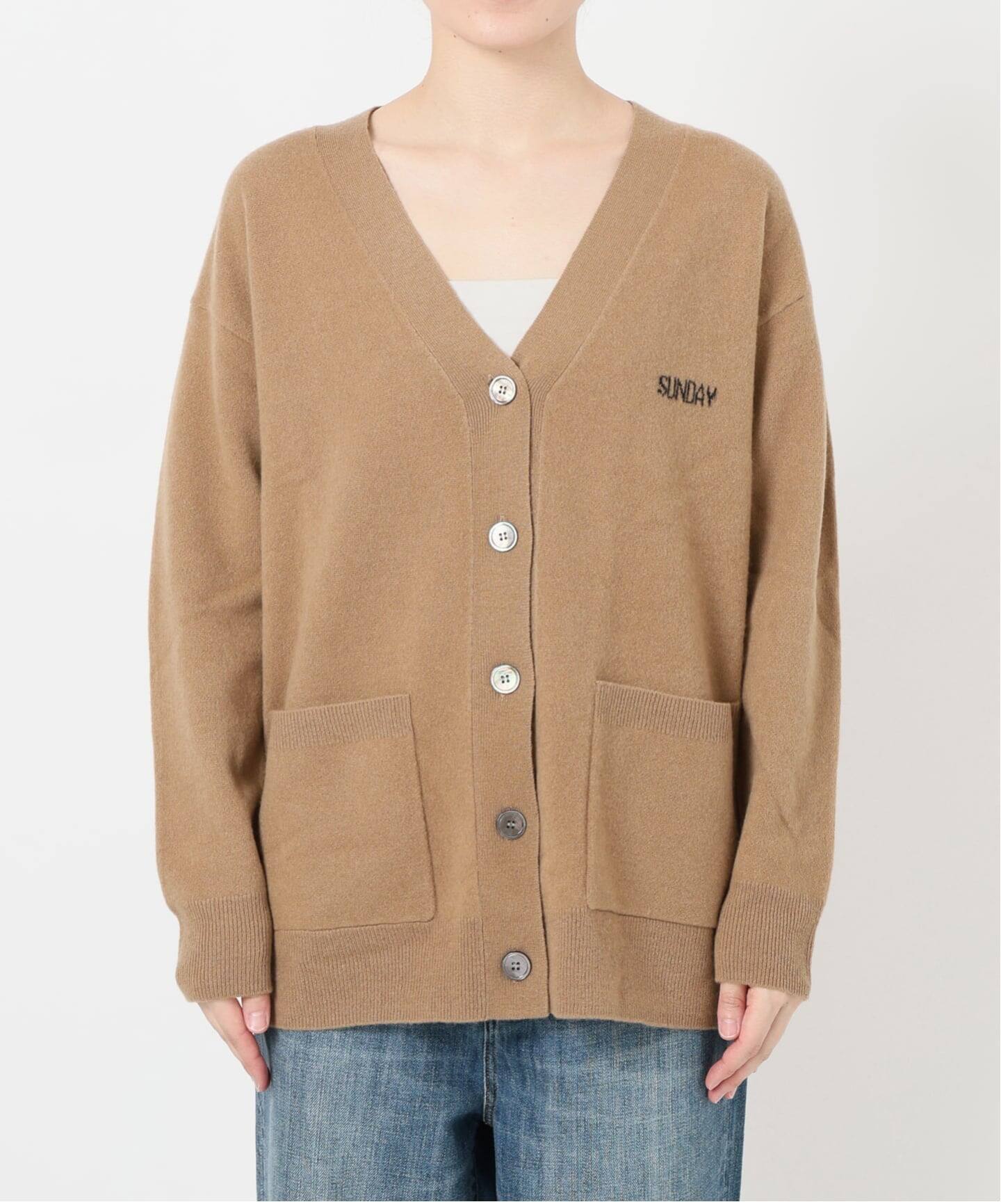 Spick & Span ロゴジャガード Vネックカーディガン ロゴジャガードVネックカーディガン（カーディガン）｜Spick & Span