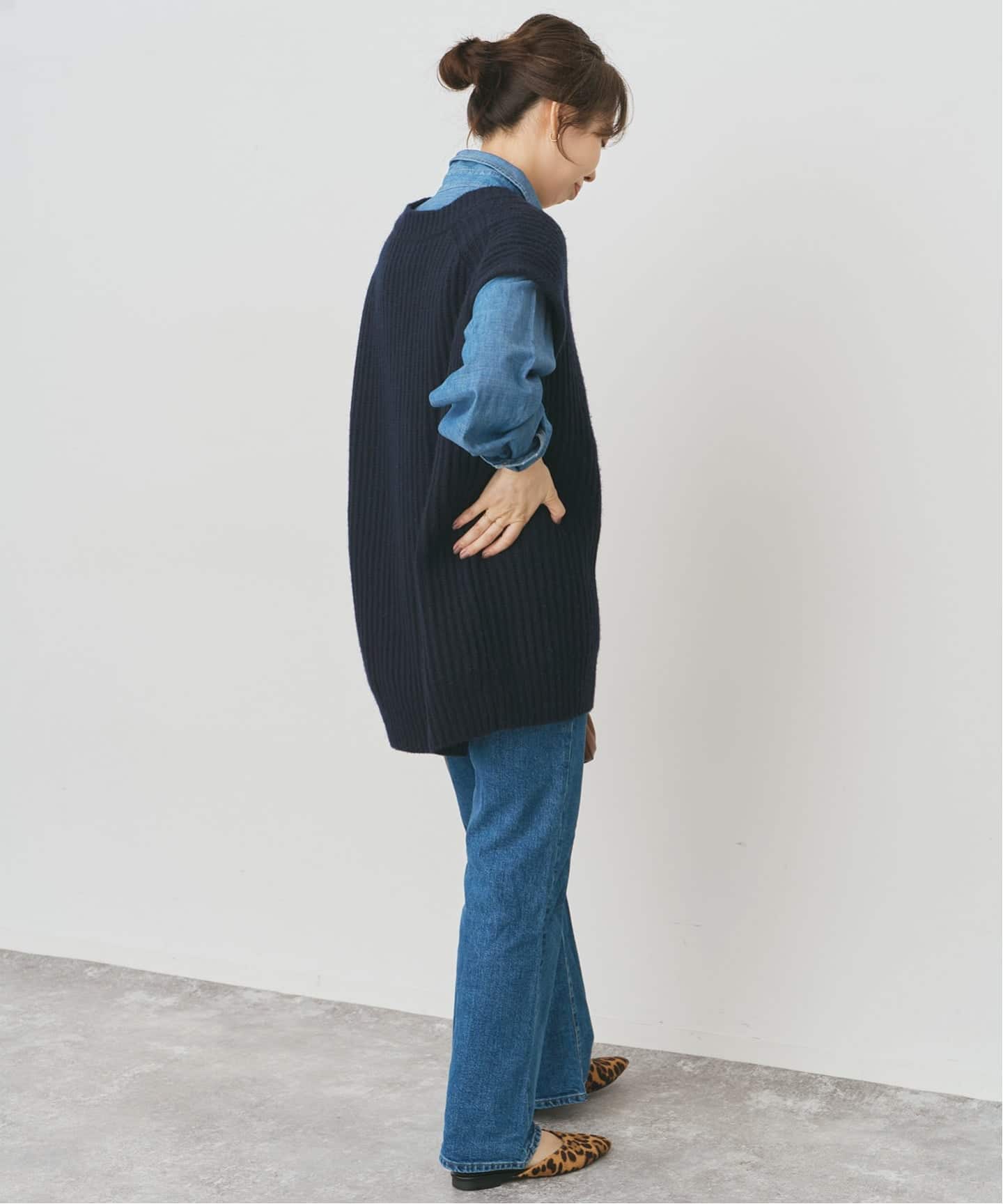 オーバーサイズVネックニットベスト（ベスト）｜Spick and Span