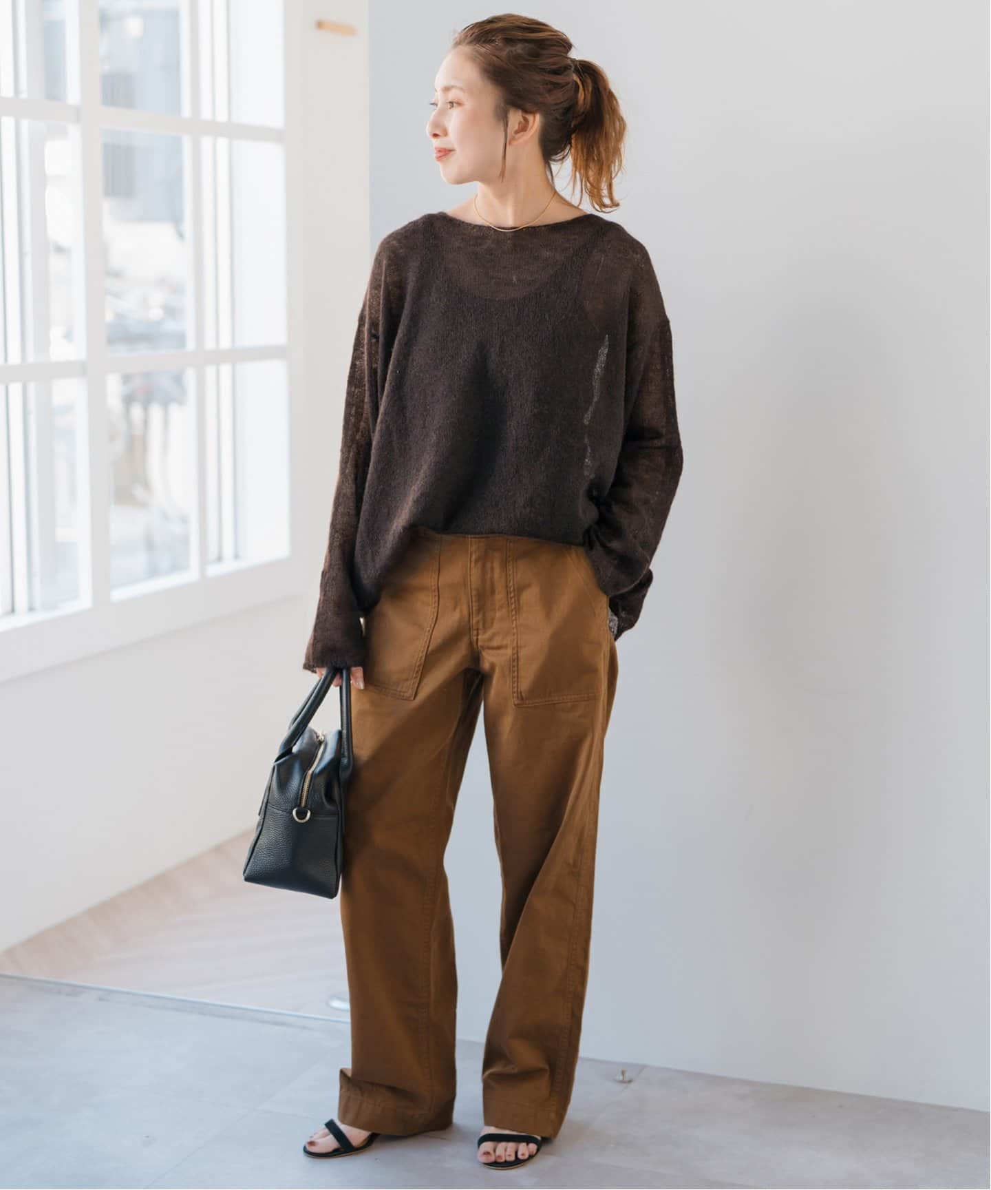Spick&Span ルーズモヘヤミックスボートネックニット 追加》ルーズモヘヤミックスボートネックニット（ニット