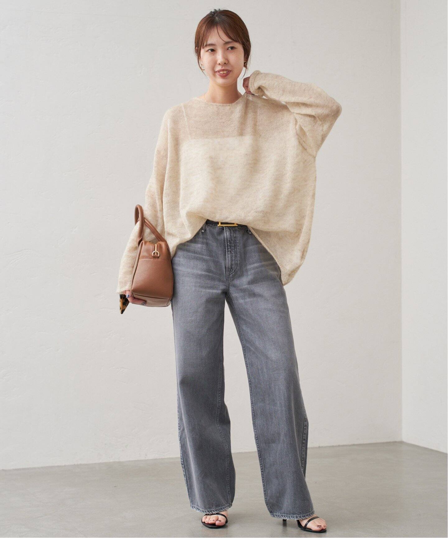 追加》ルーズモヘヤミックスボートネックニット（ニット