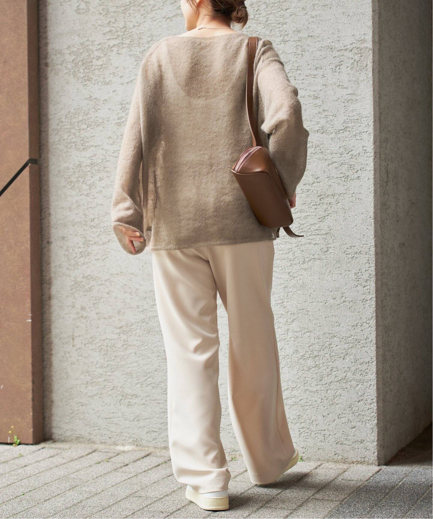 ルーズモヘヤMIXボートネックニット Spick＆Span ニット セーター 「追加」ルーズモヘヤミックス