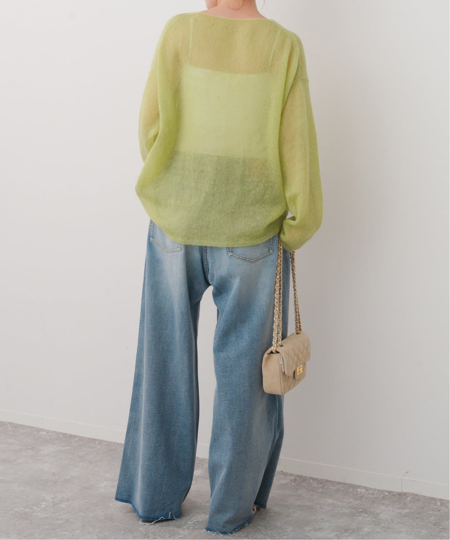 Spick and Span ルーズモヘヤボートネックニット 追加予約》ルーズモヘヤミックスボートネックニット（ニット