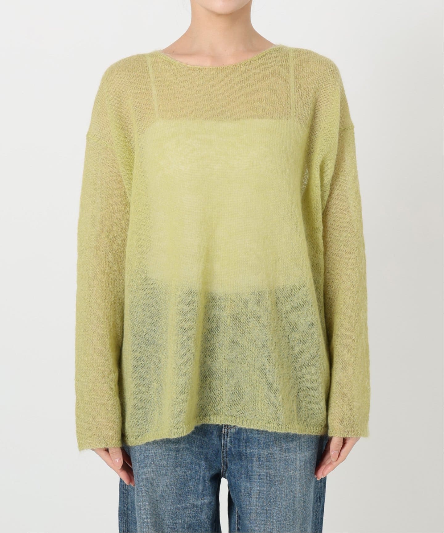 ルーズモヘヤMIX ポートネックニット 追加》ルーズモヘヤミックスボートネックニット（ニット