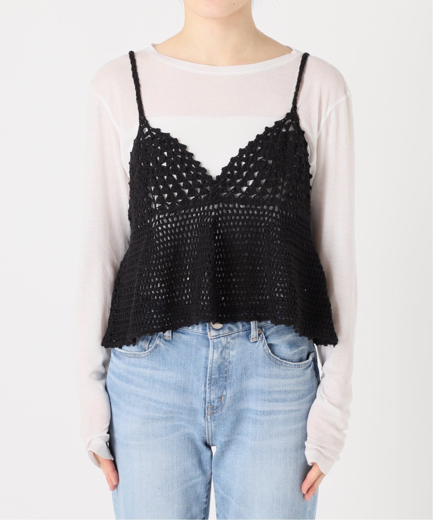 WEB限定 / 追加3》クロシェニットキャミソール（キャミソール）｜Spick