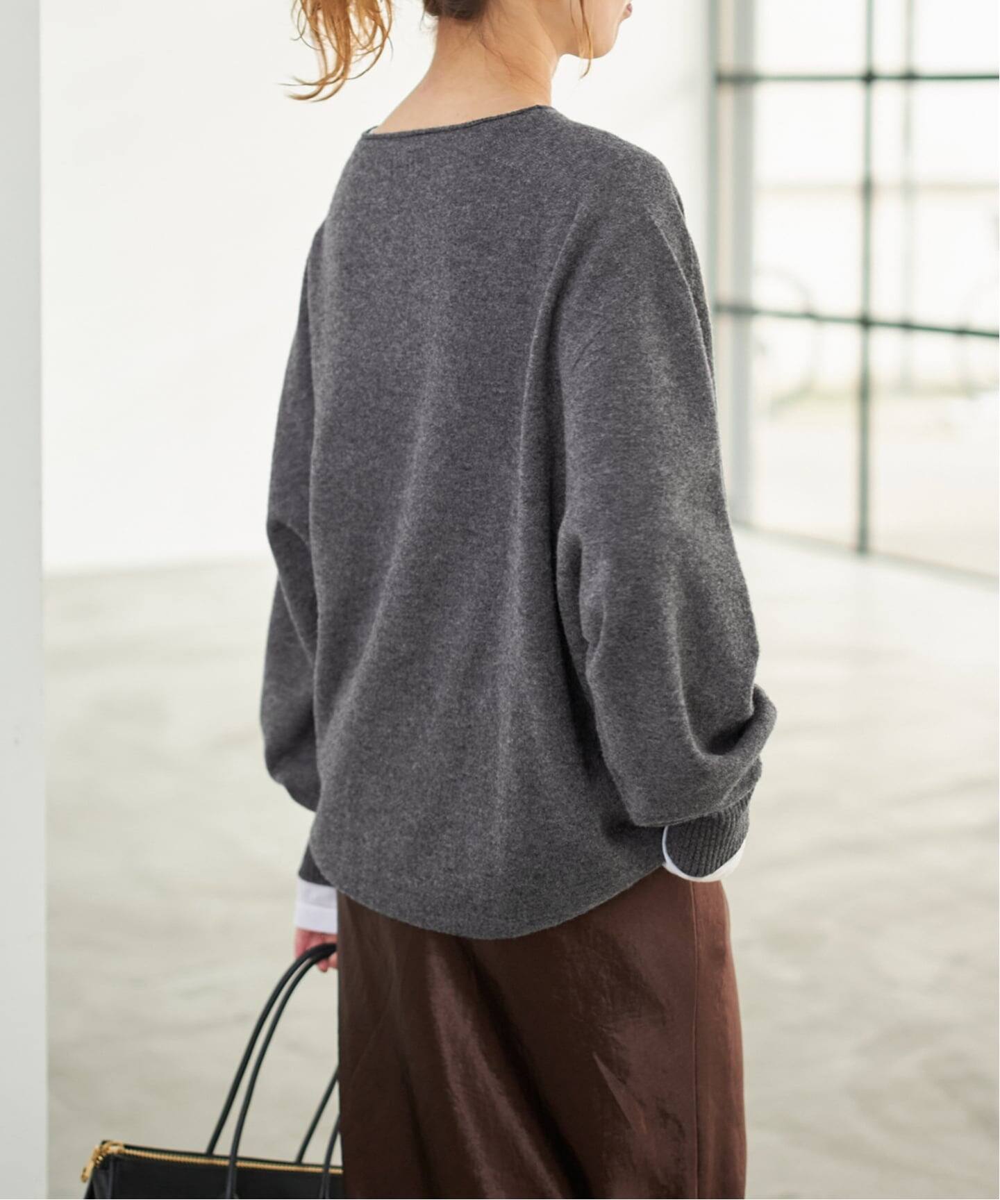 追加》CHESSルーズボートネックプルオーバー（ニット／セーター