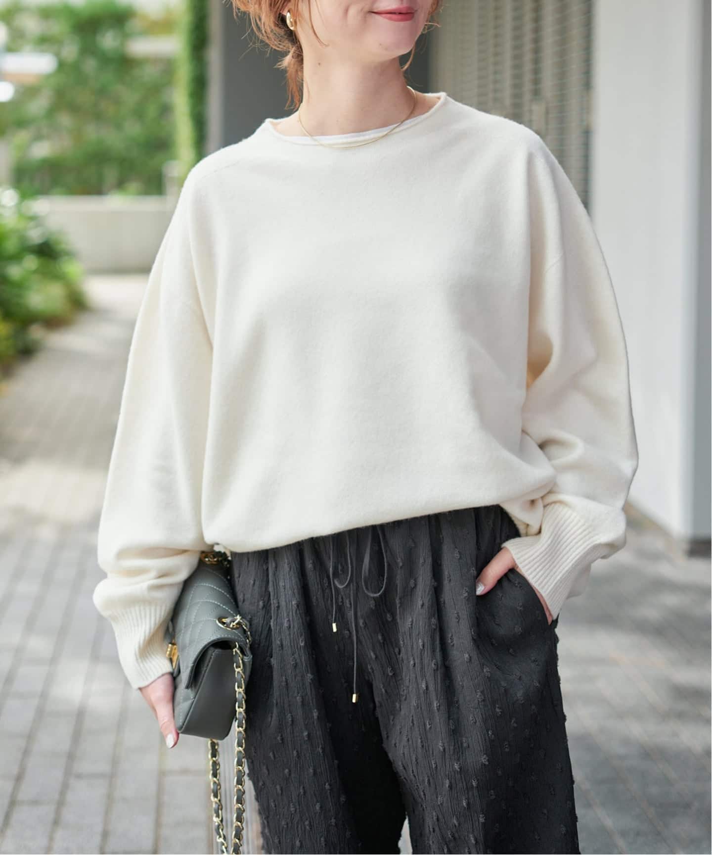 新色有り / 追加2》CHESSルーズボートネックプルオーバー（ニット