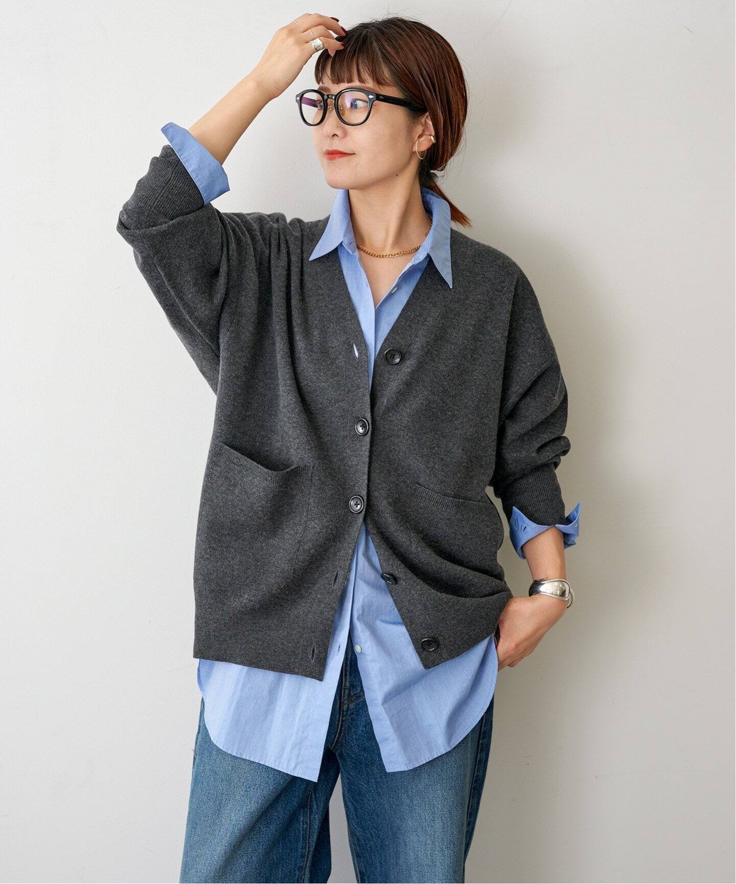 spick&span◆ダブルフェイスカーディガン　ダブルジャガード　カーディガン Spick & Span｜≪WEB+一部店舗限定追加≫ダブルジャガード