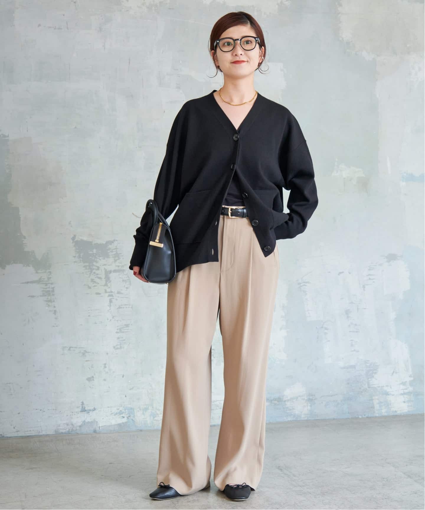 【新品】Spick & Span ダブルジャガード ビッグカーディガン ブラック Spick & Span（スピックアンドスパン）の「≪追加≫ダブル